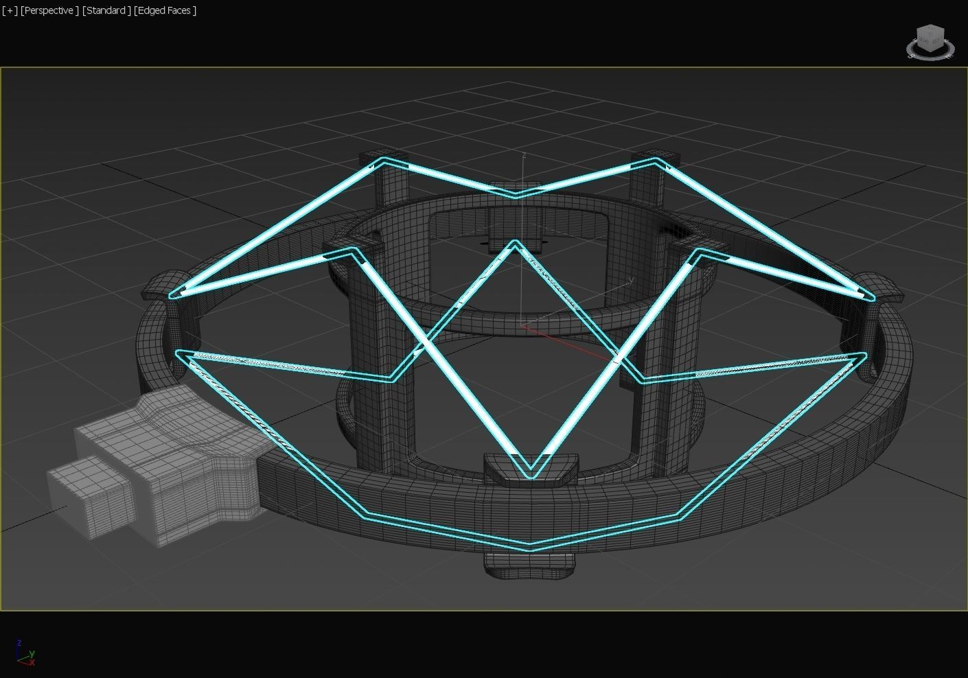 Dual FPV Motor - Shock Mount - Concept 3D model_22