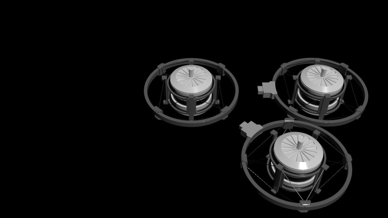 Dual FPV Motor - Shock Mount - Concept 3D model_10