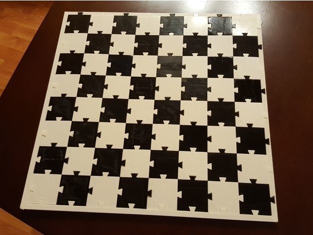 Chess board game 3D print model_4