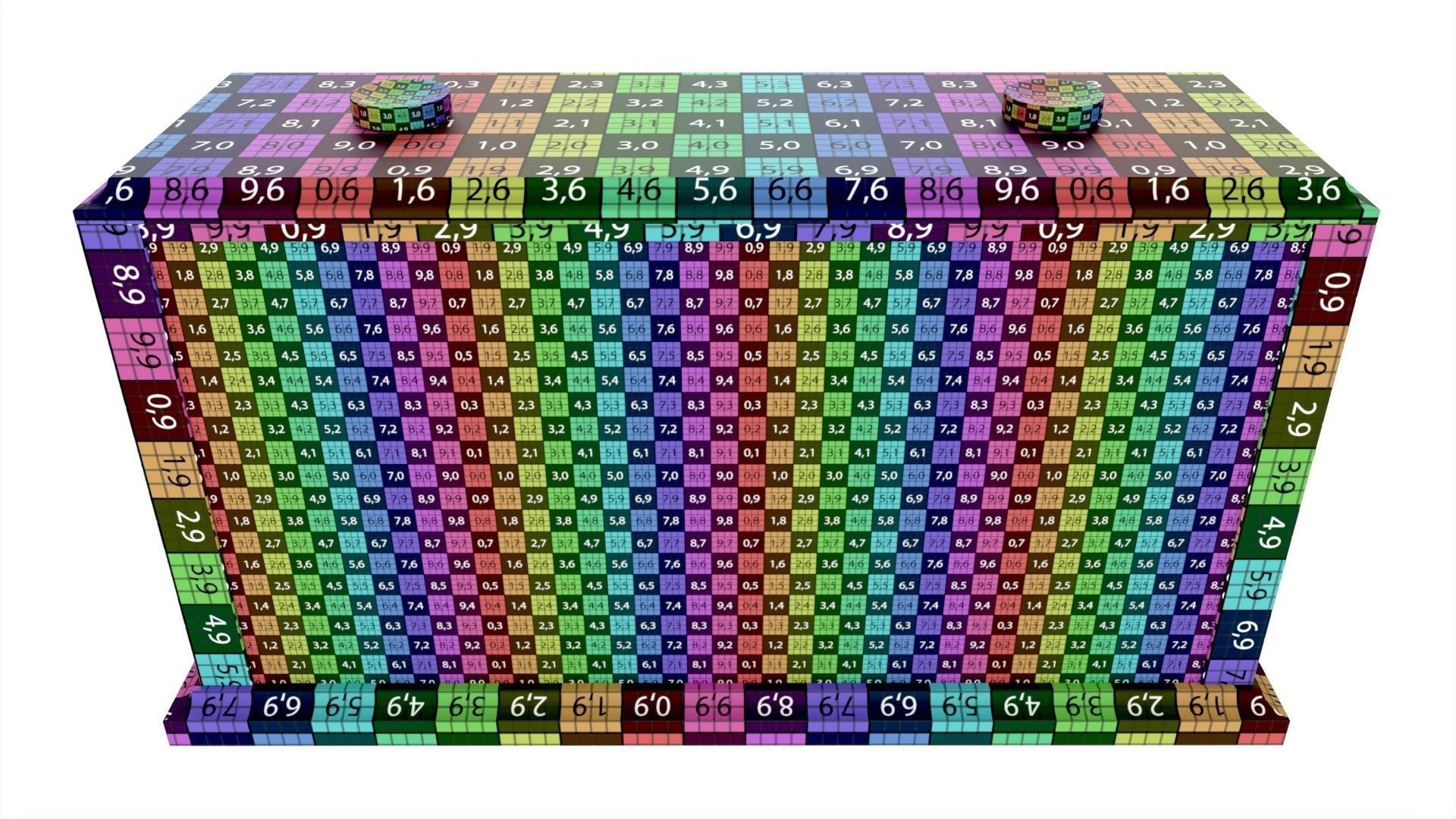 Chess Mechanical Timer Game Clock Wooden 3D model_9