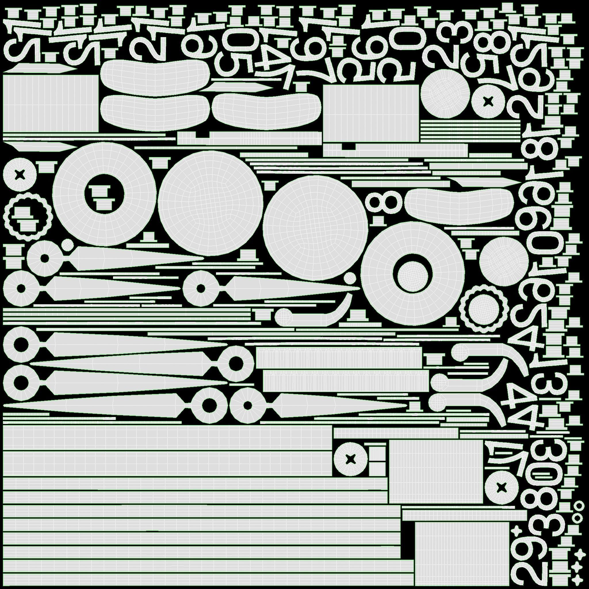 Chess Mechanical Timer Game Clock Wooden 3D model_13