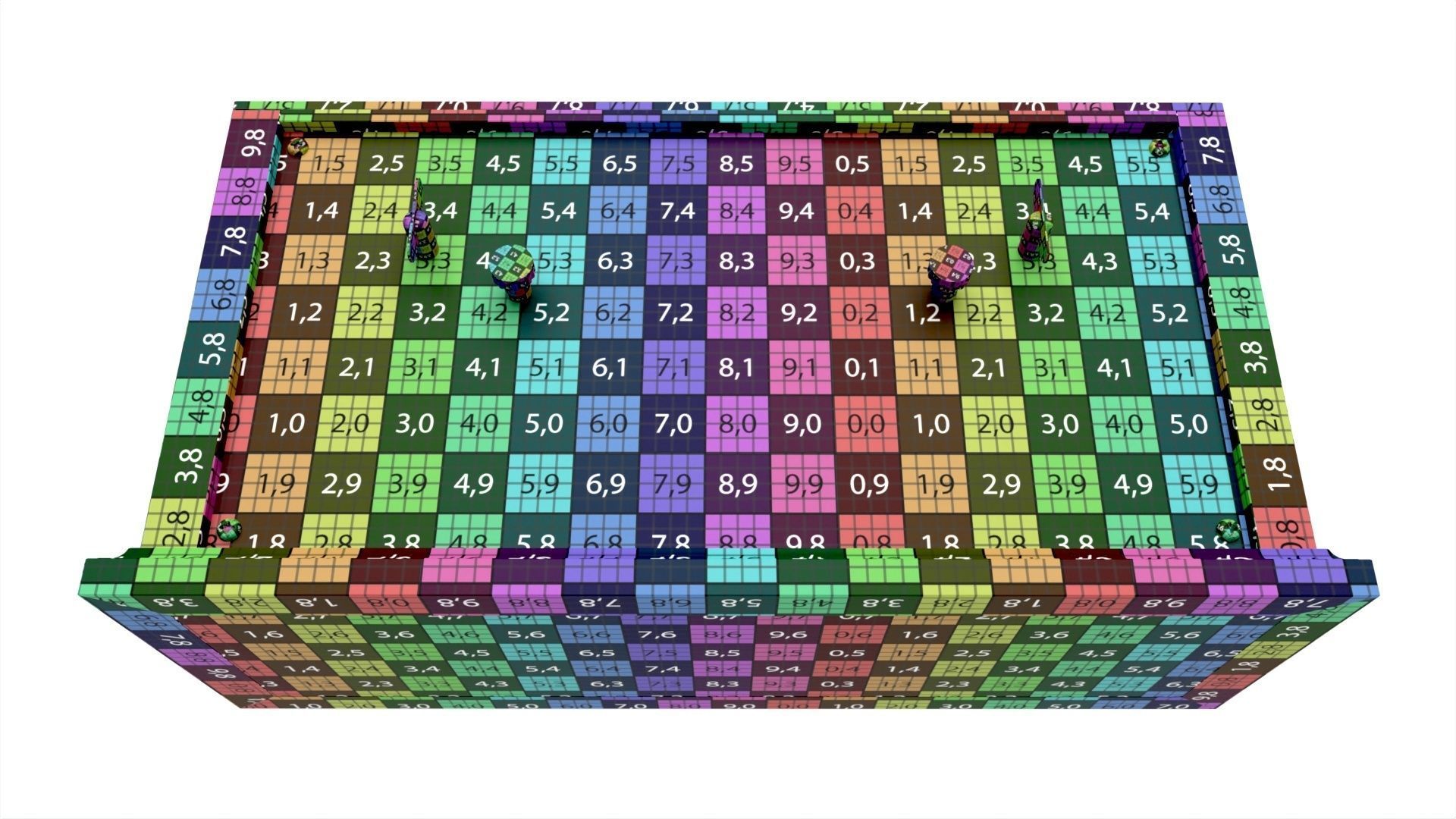 Chess Mechanical Timer Game Clock Wooden 3D model_10