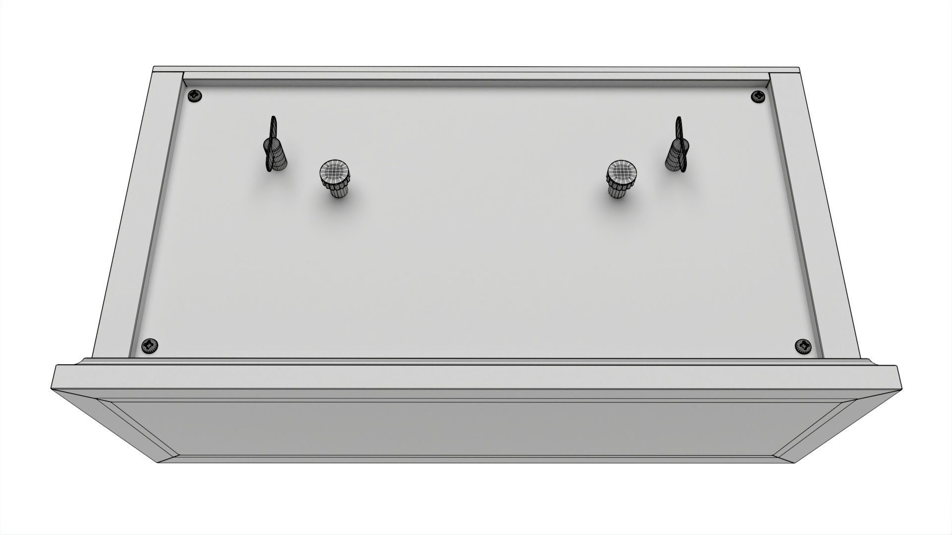 Chess Mechanical Timer Game Clock Wooden 3D model_7