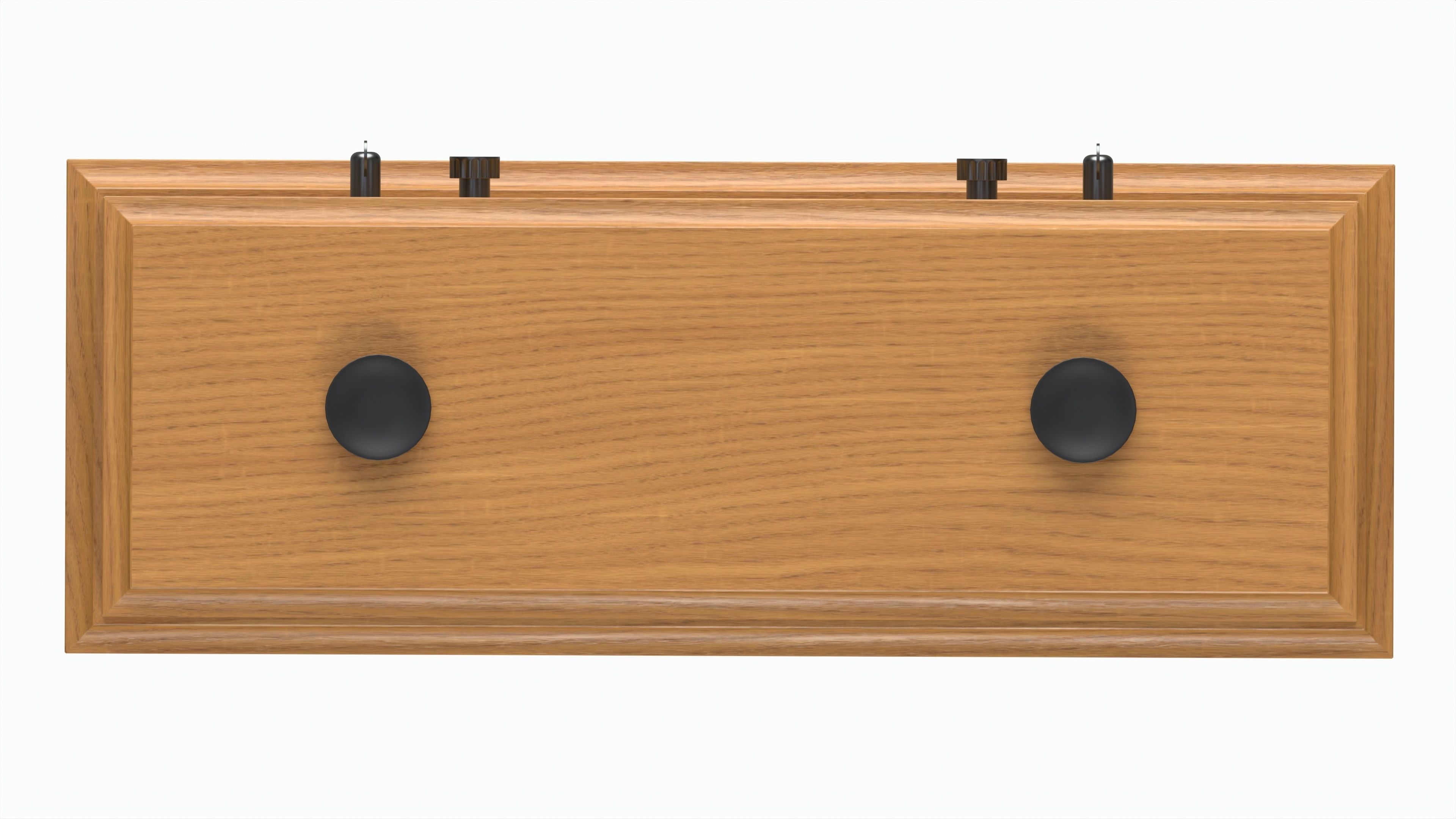 Chess Mechanical Timer Game Clock Wooden 3D model_5