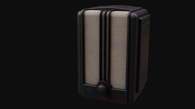 Old Broadcast Loudspeaker Vostok from USSR Low-poly 3D model
