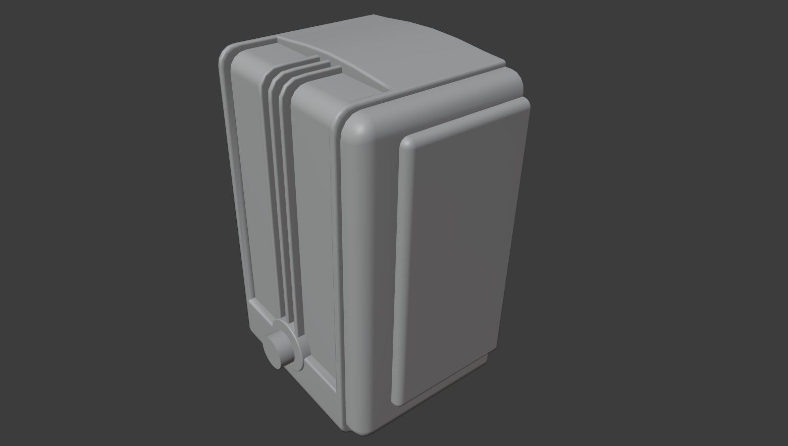 Old Broadcast Loudspeaker Vostok from USSR Low-poly 3D model_4
