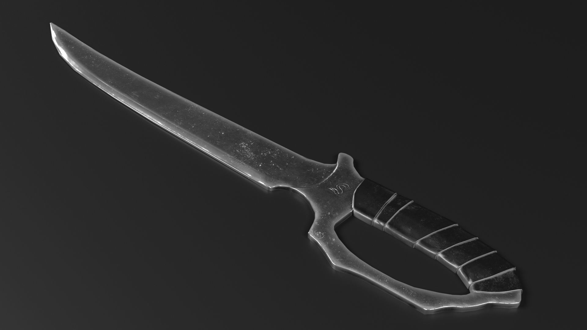 Sword-07 Low-poly 3D model_2