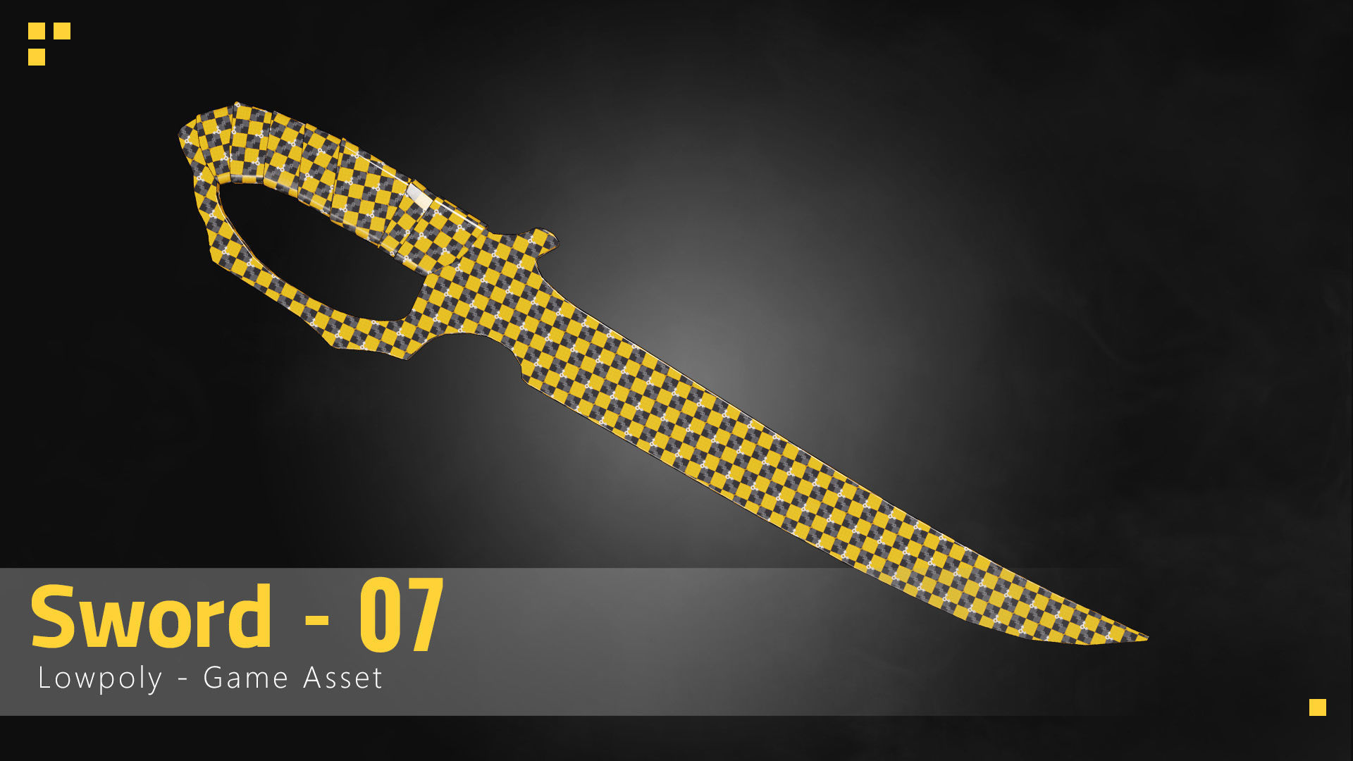 Sword-07 Low-poly 3D model_4