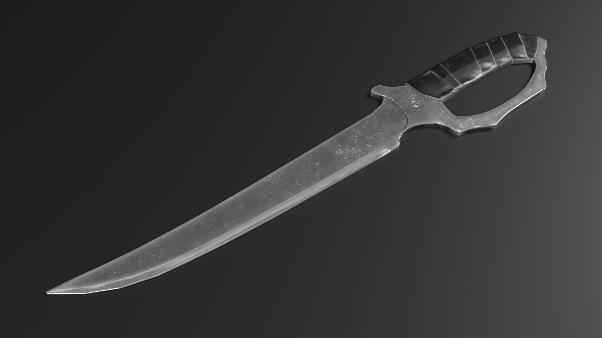 Sword-07 Low-poly 3D model_1