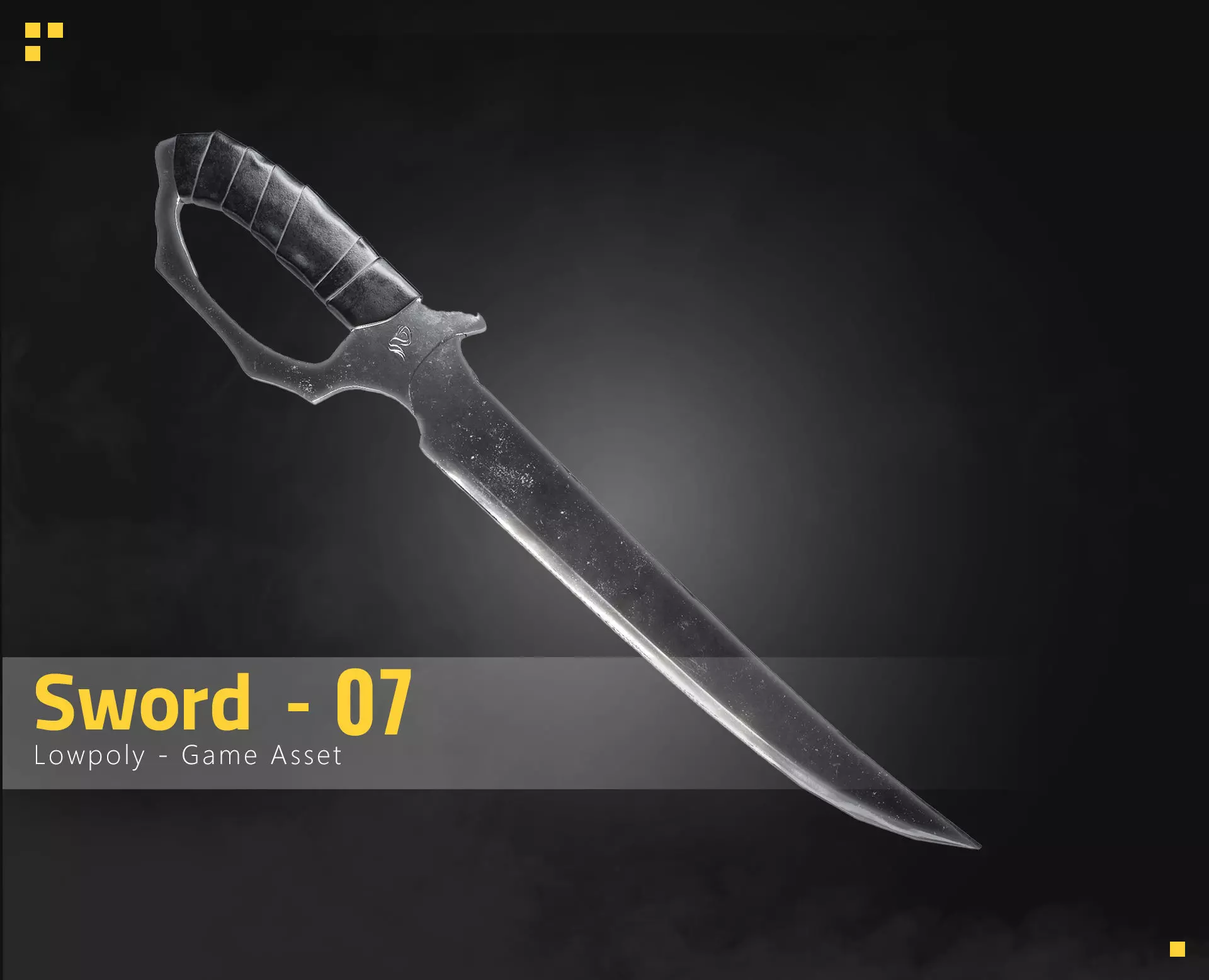 Sword-07 Low-poly 3D model_0