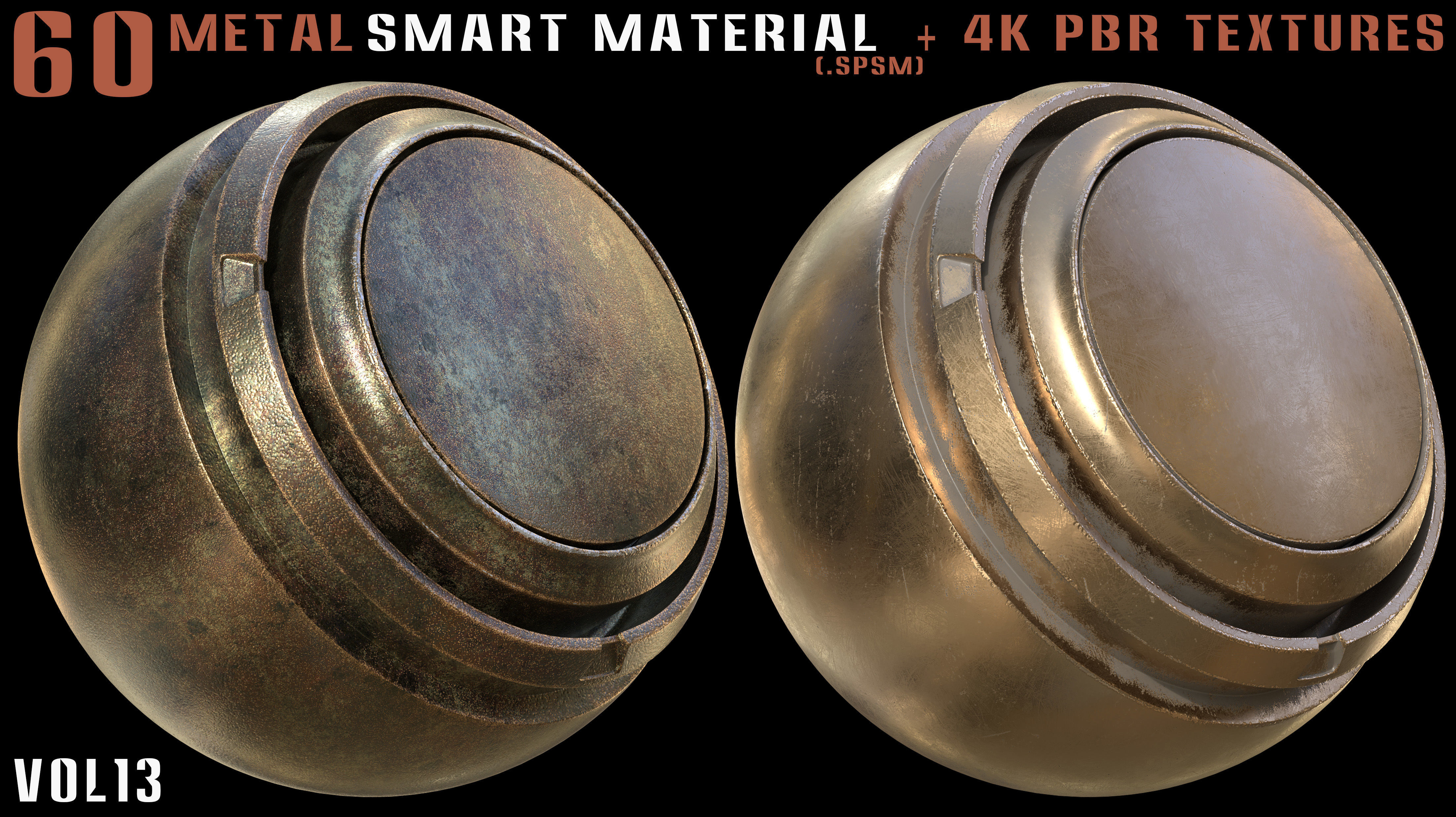 60 Metal Smart Materials and 4k PBR Textures - Vol 13 Texture_16