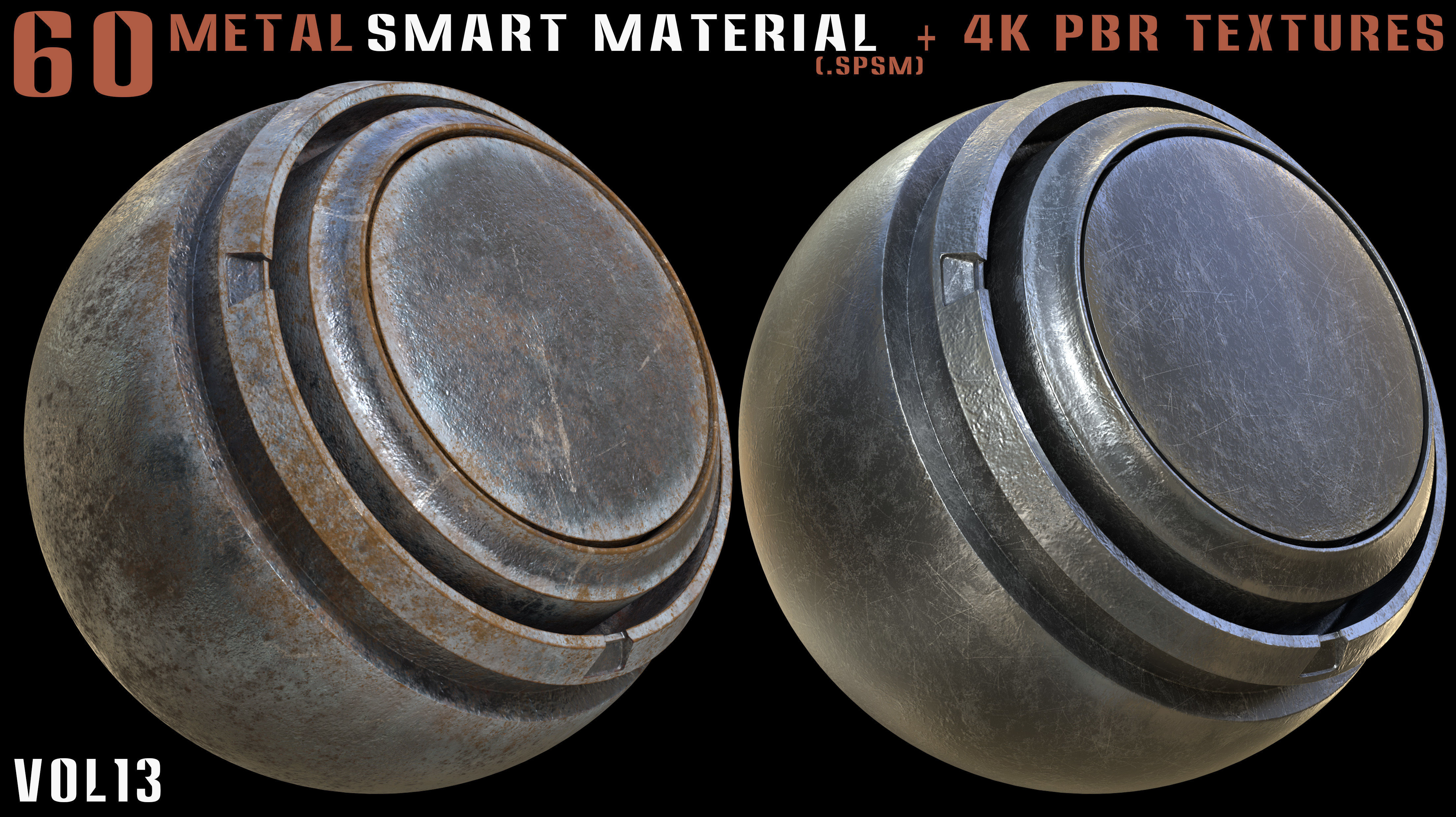 60 Metal Smart Materials and 4k PBR Textures - Vol 13 Texture_10