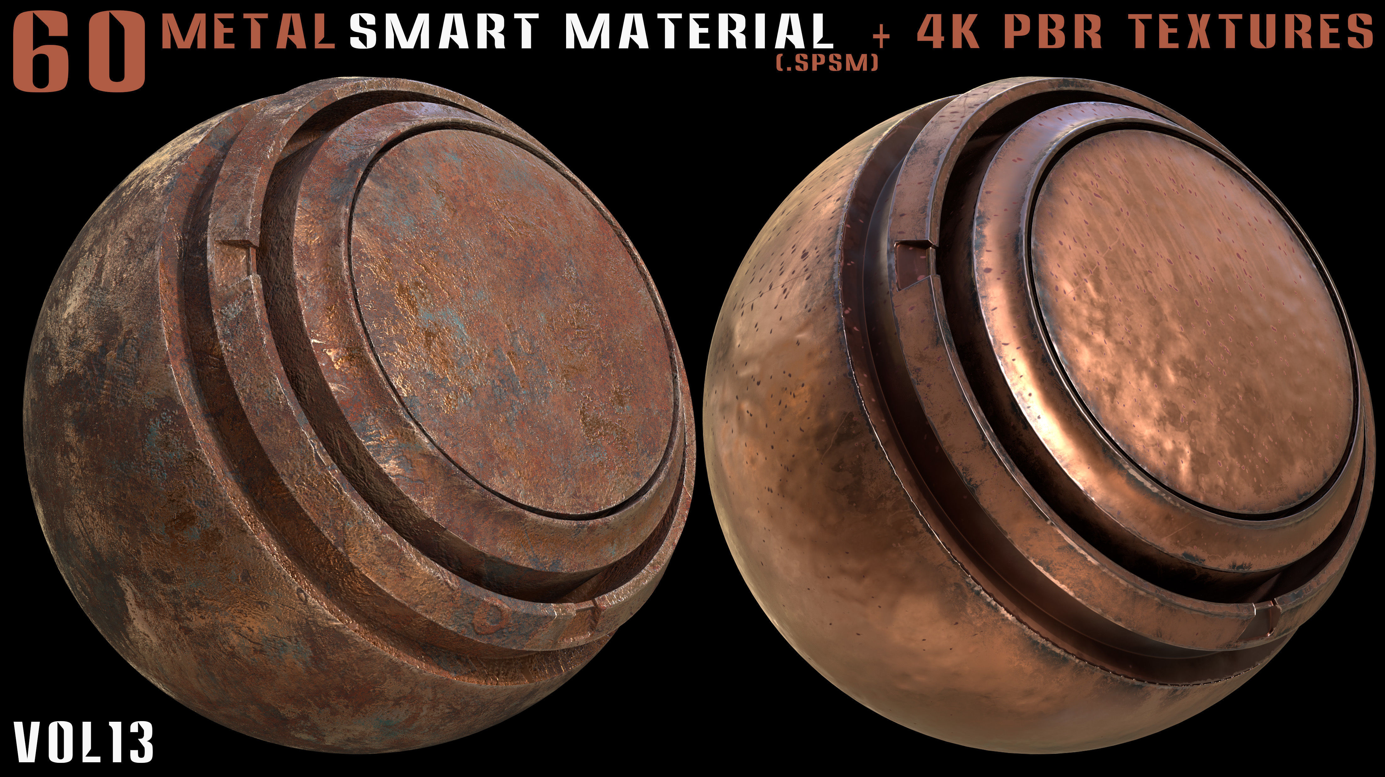 60 Metal Smart Materials and 4k PBR Textures - Vol 13 Texture_11