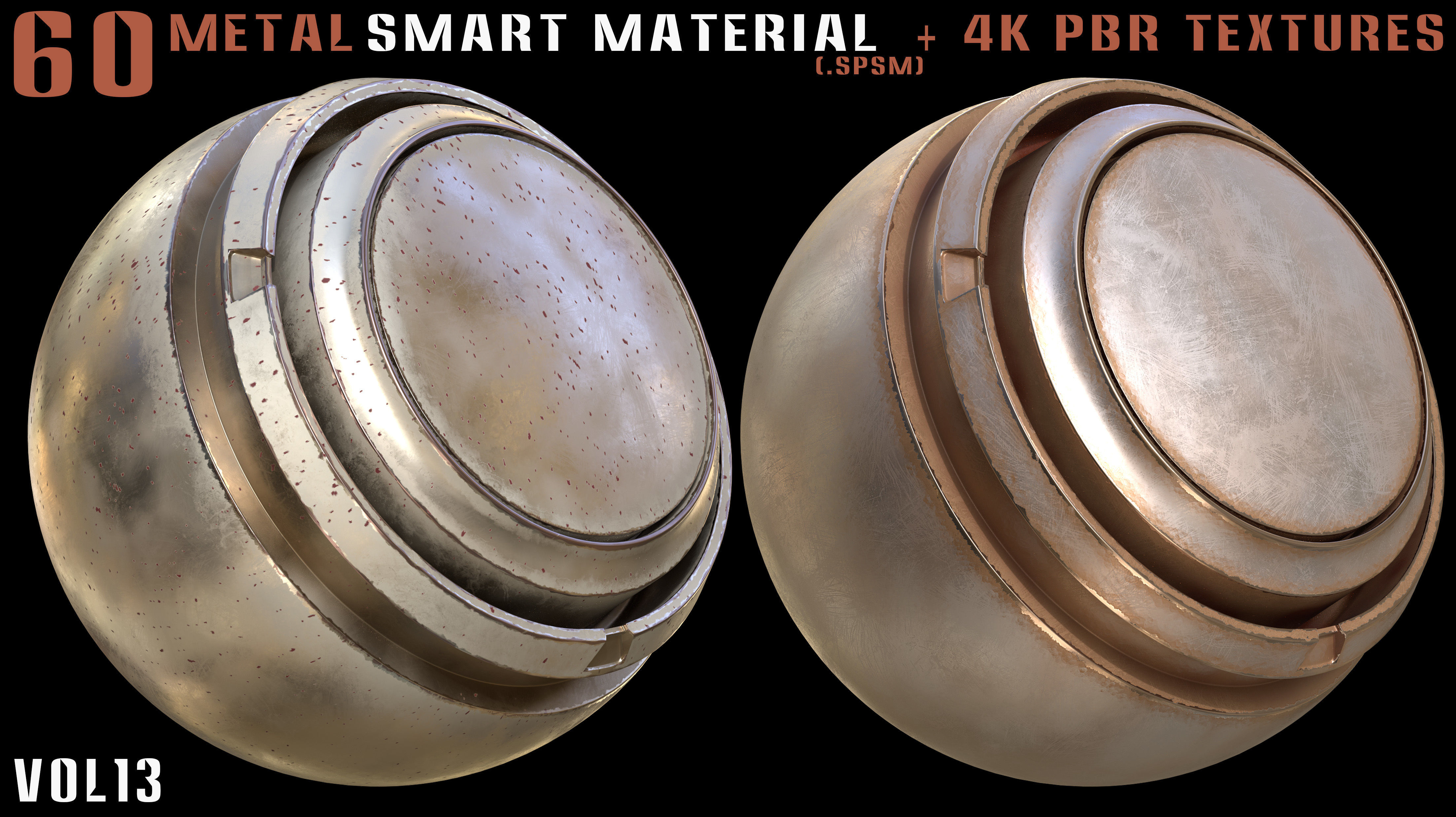 60 Metal Smart Materials and 4k PBR Textures - Vol 13 Texture_8