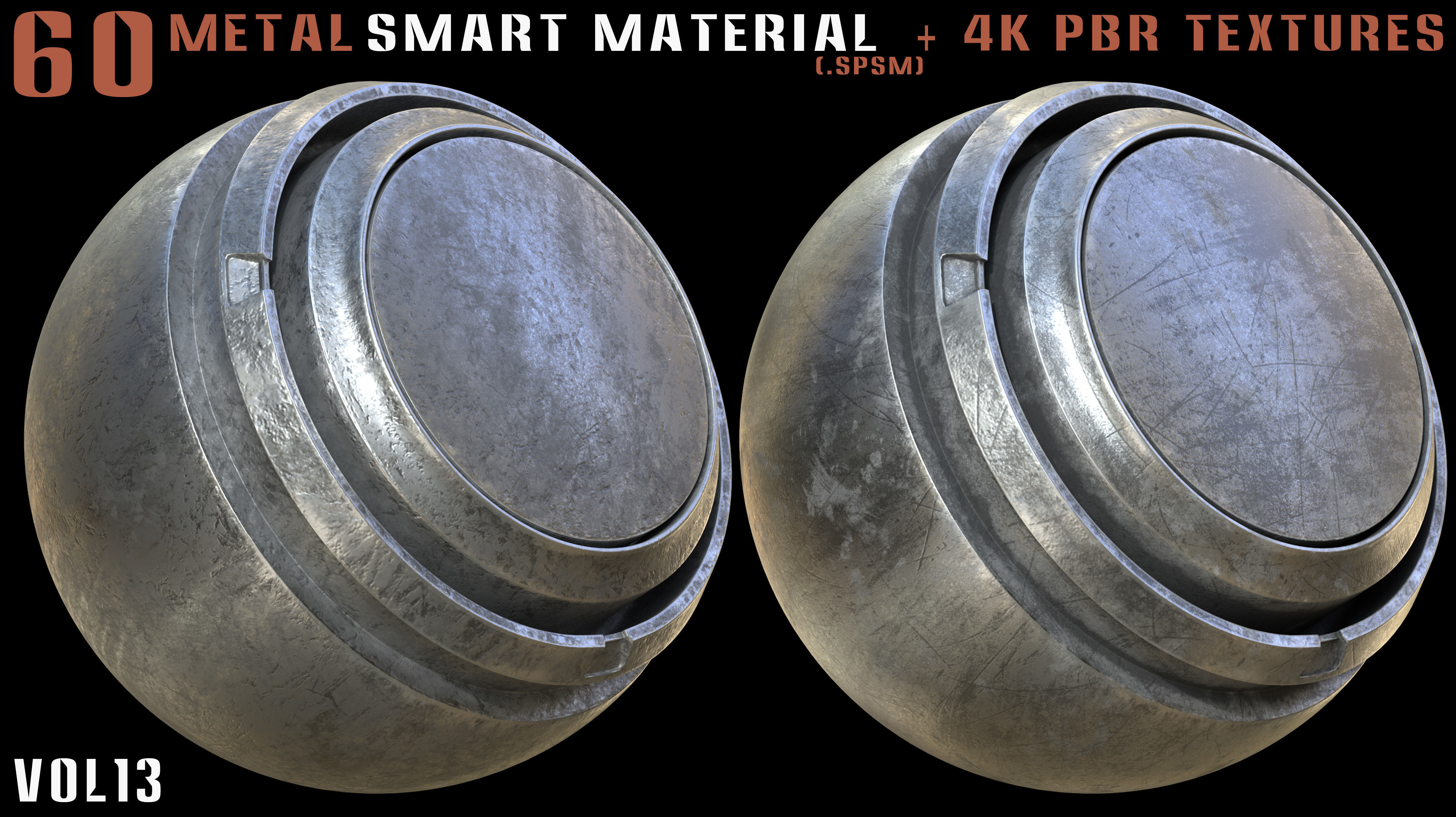 60 Metal Smart Materials and 4k PBR Textures - Vol 13 Texture_18