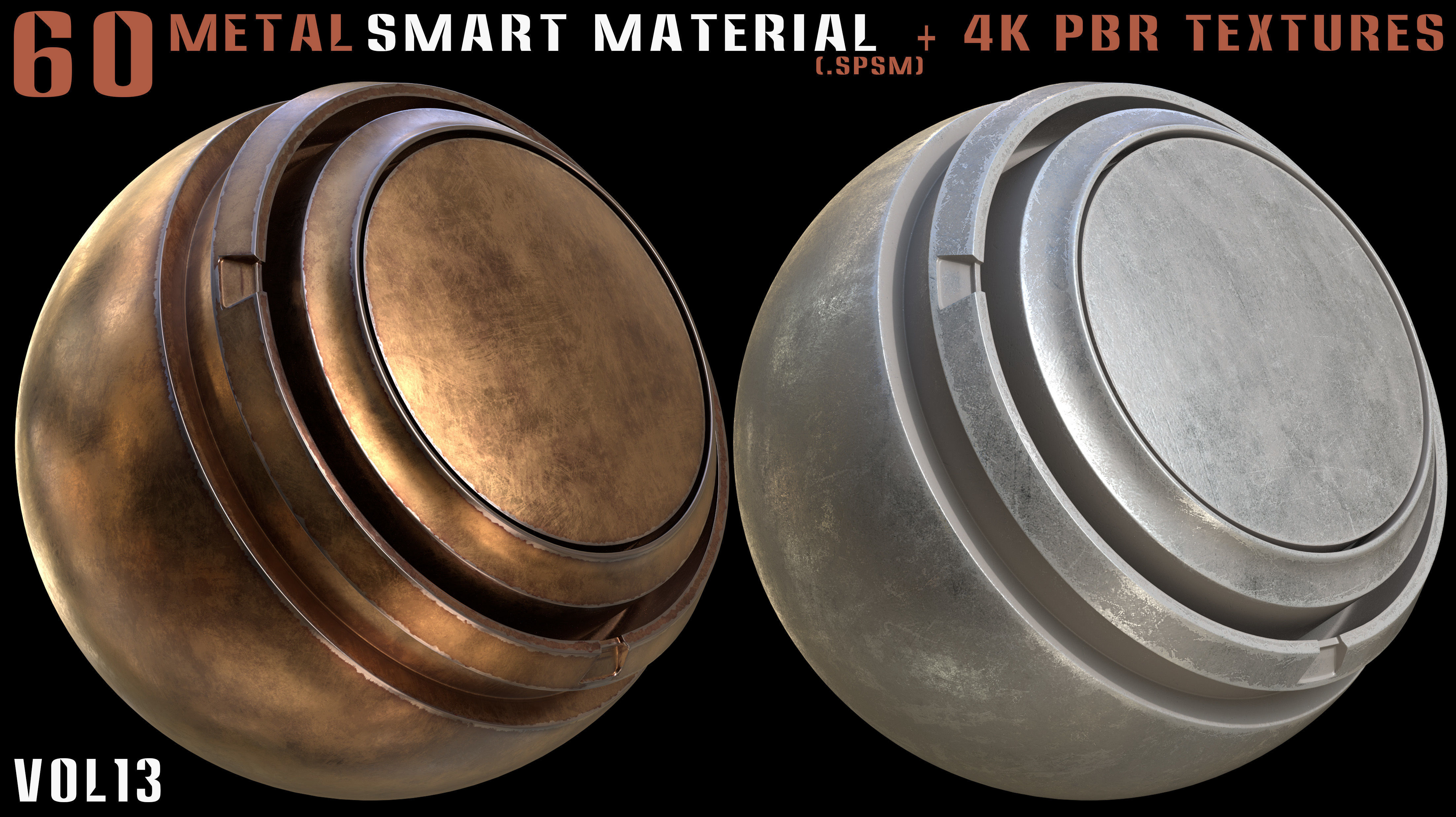 60 Metal Smart Materials and 4k PBR Textures - Vol 13 Texture_4