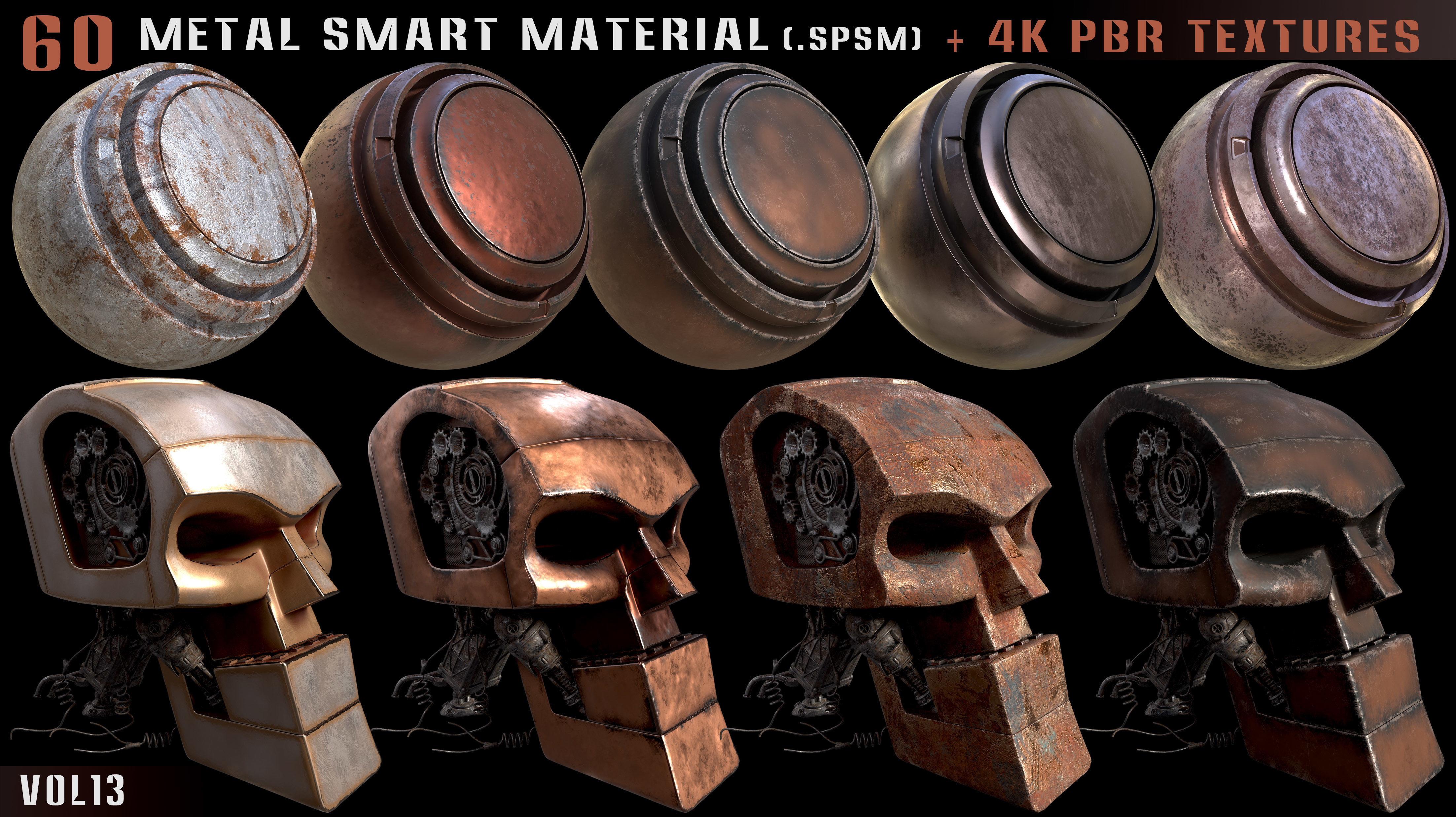 60 Metal Smart Materials and 4k PBR Textures - Vol 13 Texture_9