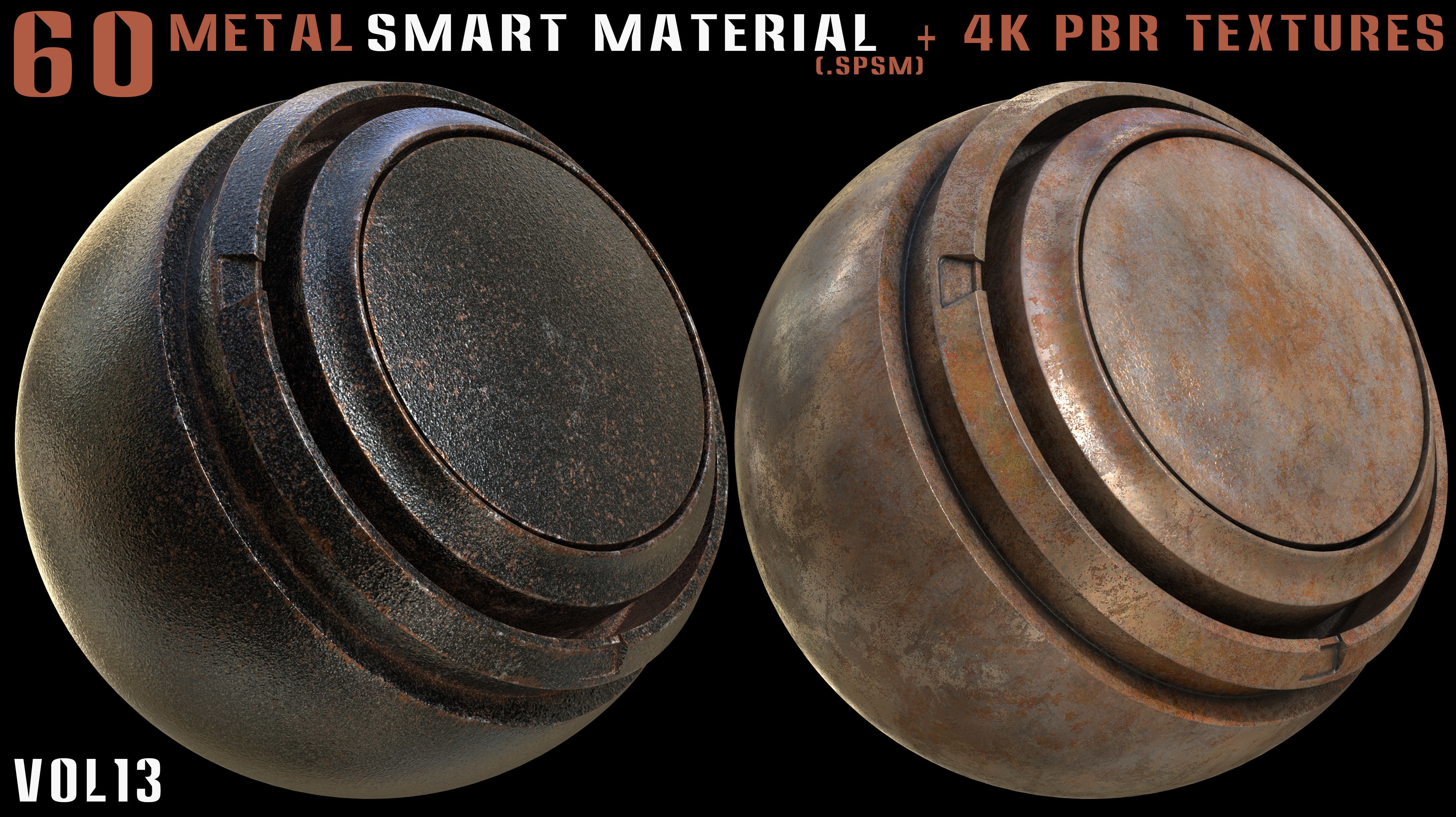 60 Metal Smart Materials and 4k PBR Textures - Vol 13 Texture_14