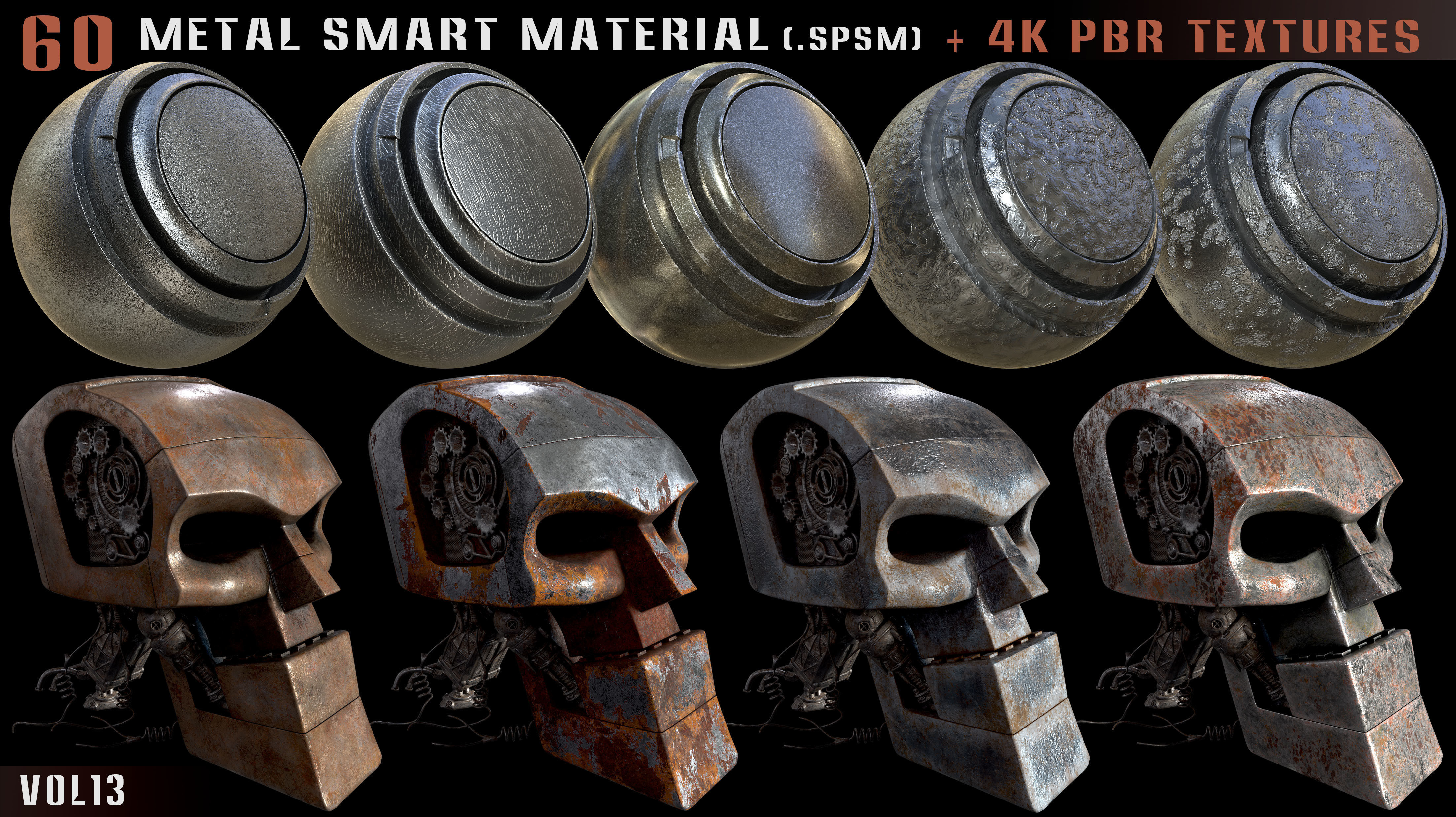 60 Metal Smart Materials and 4k PBR Textures - Vol 13 Texture_12