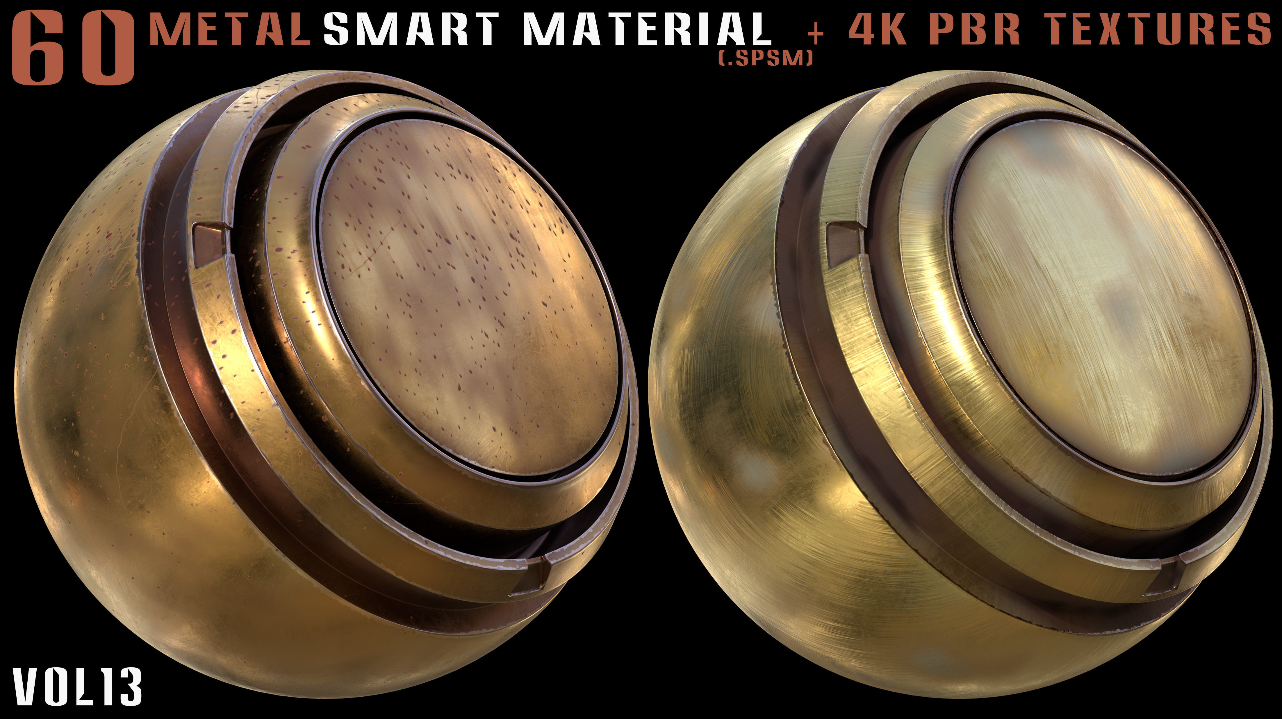 60 Metal Smart Materials and 4k PBR Textures - Vol 13 Texture_7