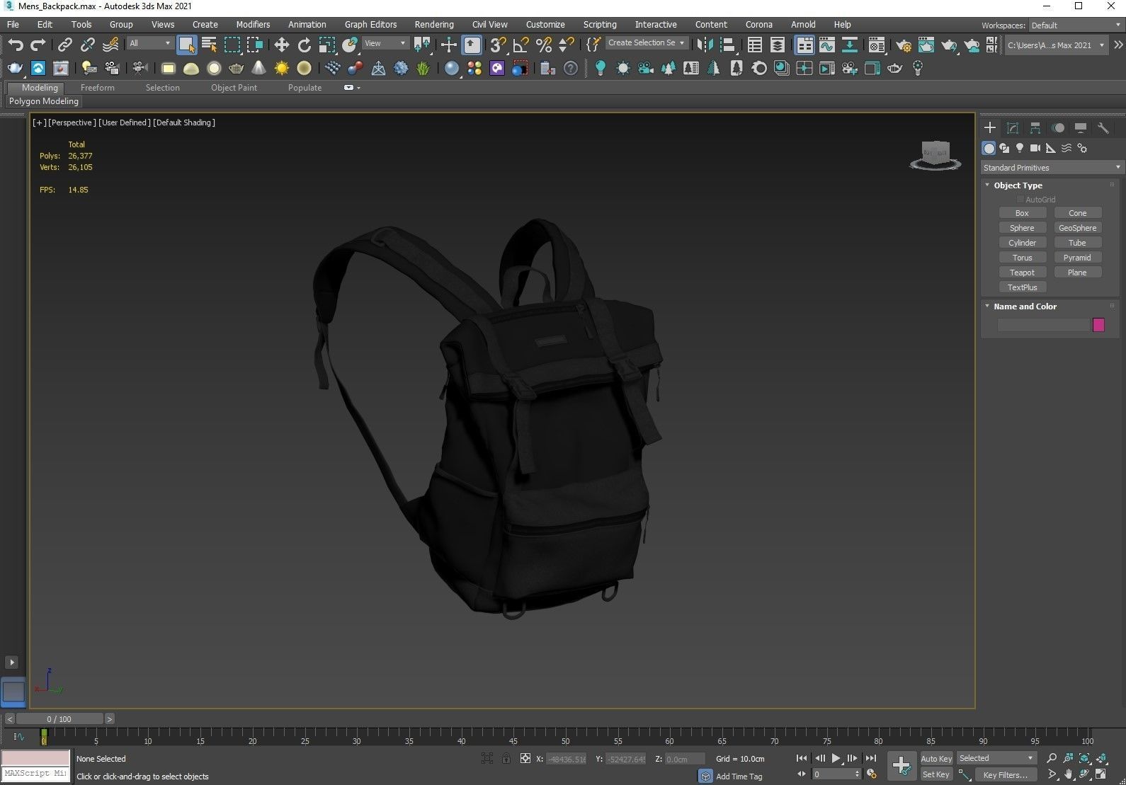 Mens Sweater Low-poly 3D model_2
