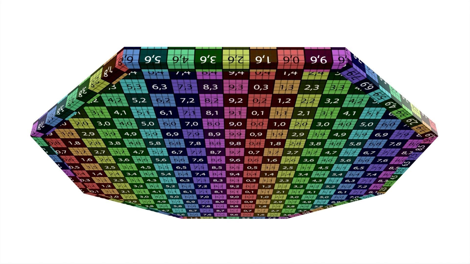 Crokinole Board Table Game 3D model_8