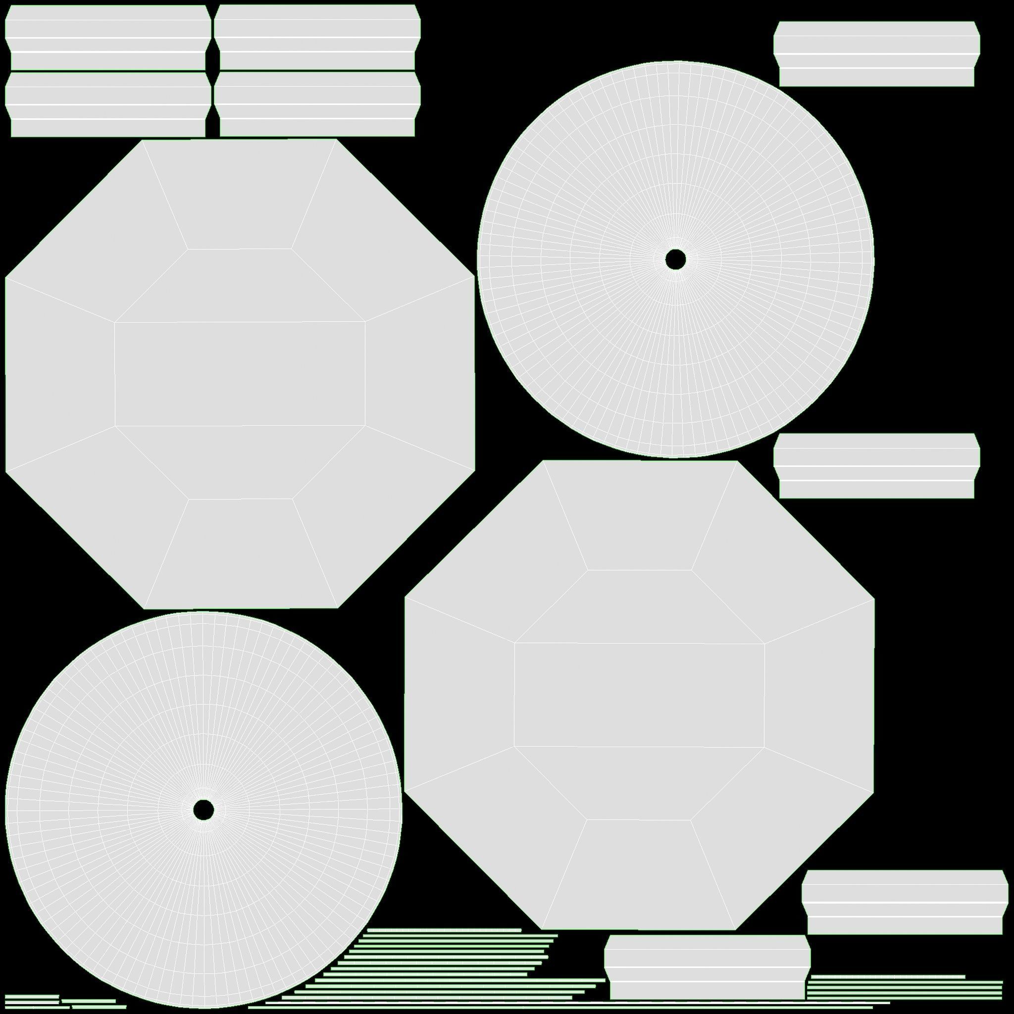 Crokinole Board Table Game 3D model_10