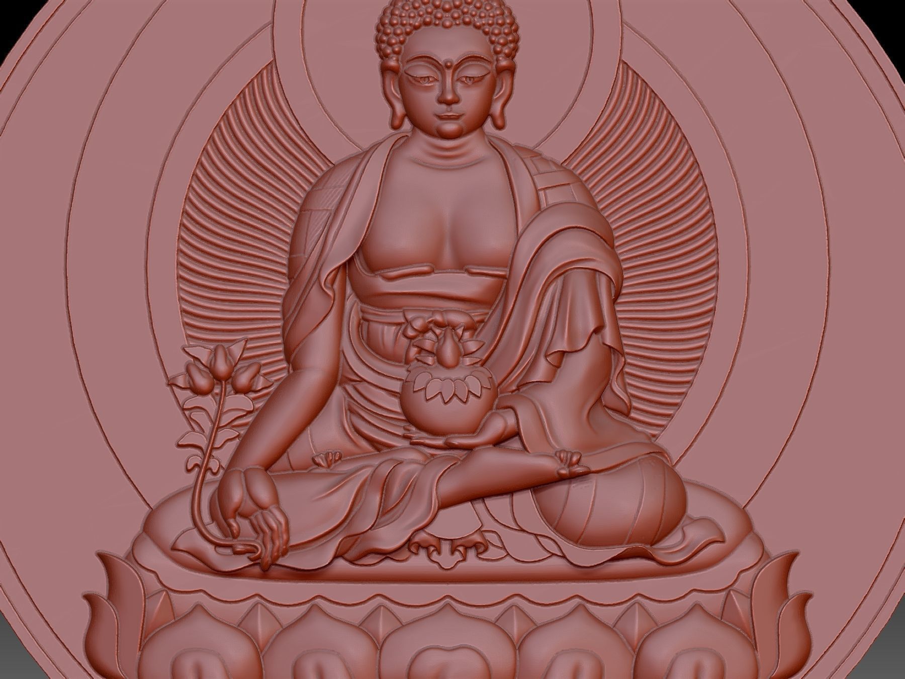 Buddha  3D print model_5