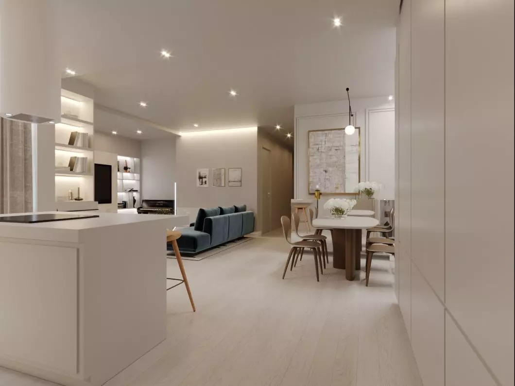 Living room minimalist  3D model_0