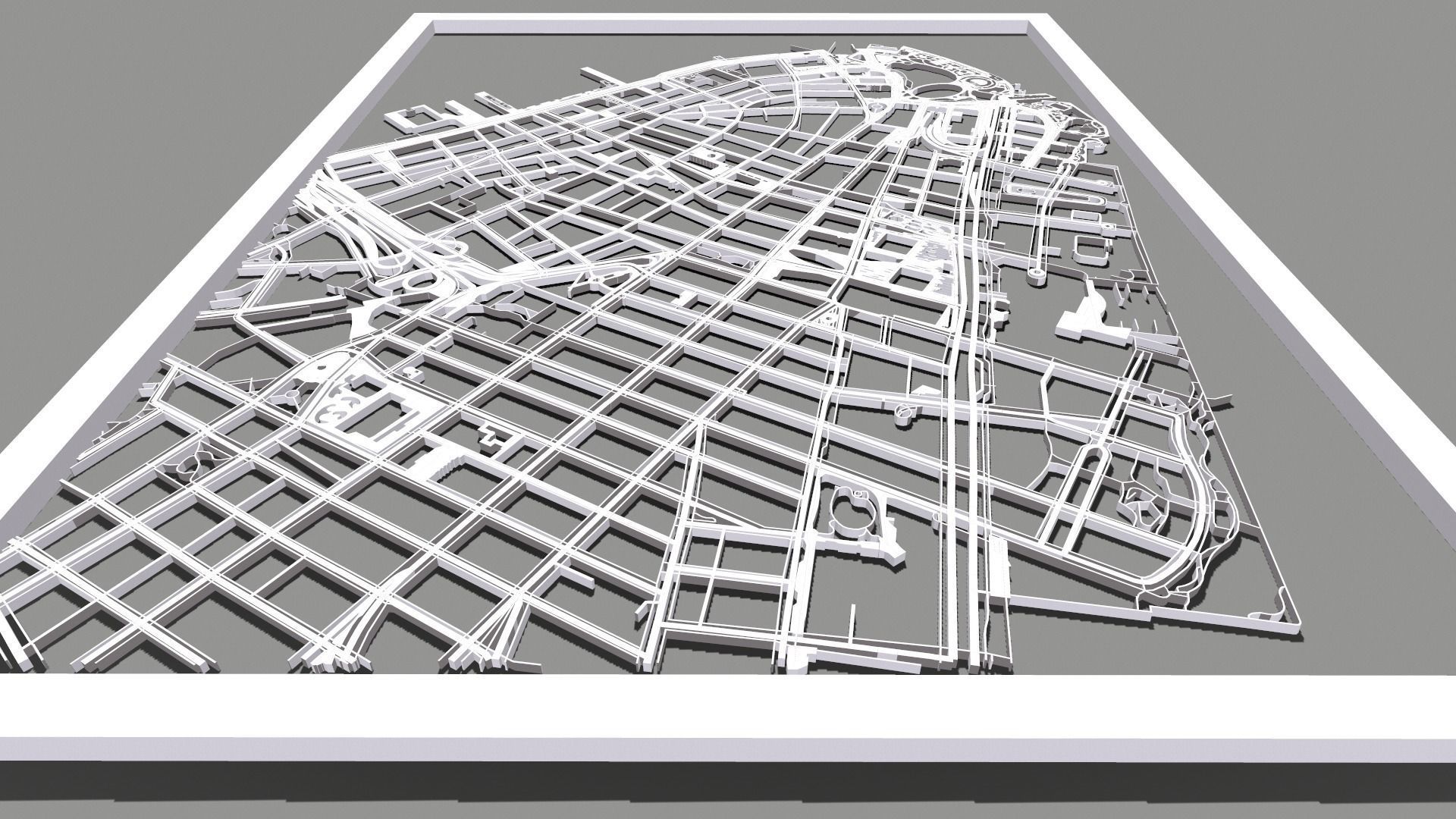 New York USA Streets and roads 3D print model_8