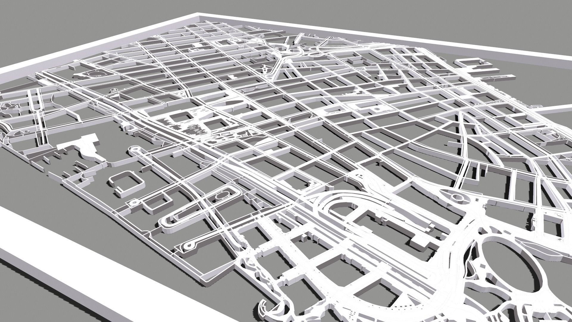 New York USA Streets and roads 3D print model_5