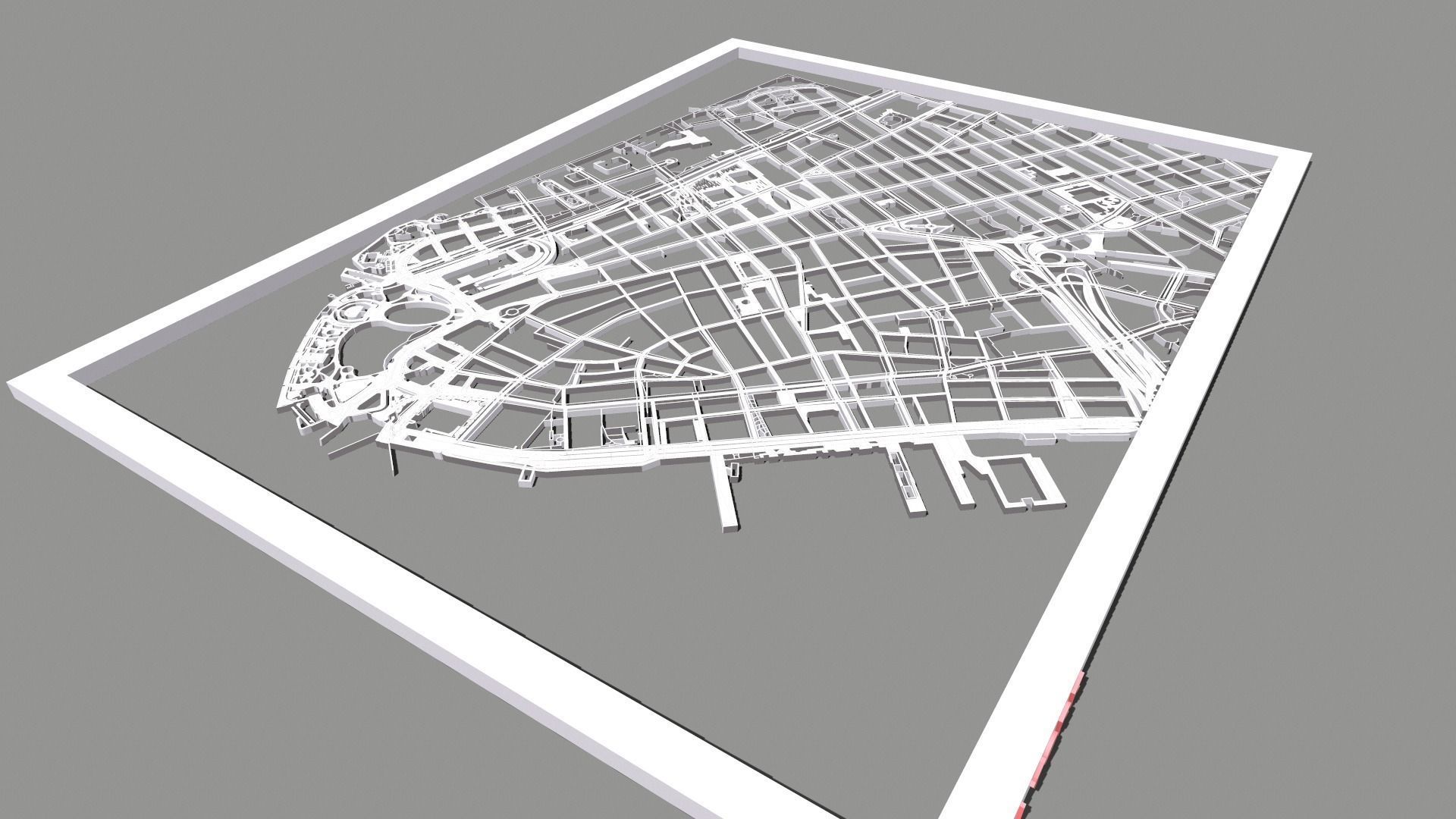New York USA Streets and roads 3D print model_4