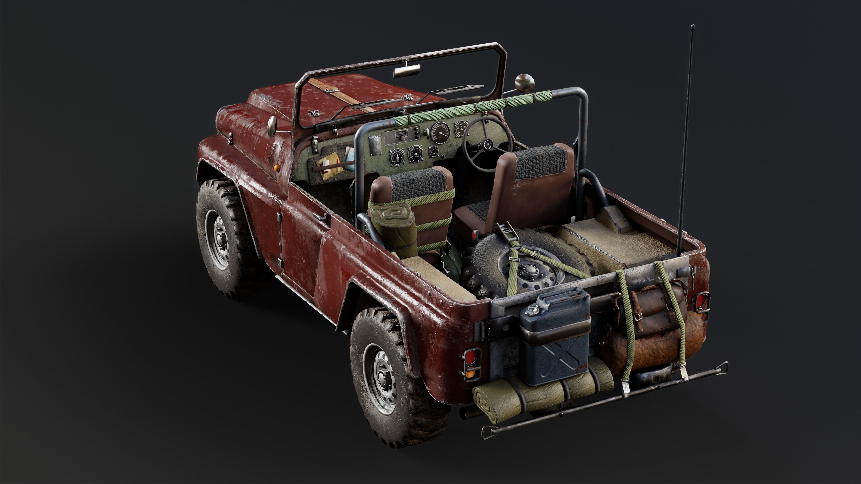 Pickup Safari  3D model_3
