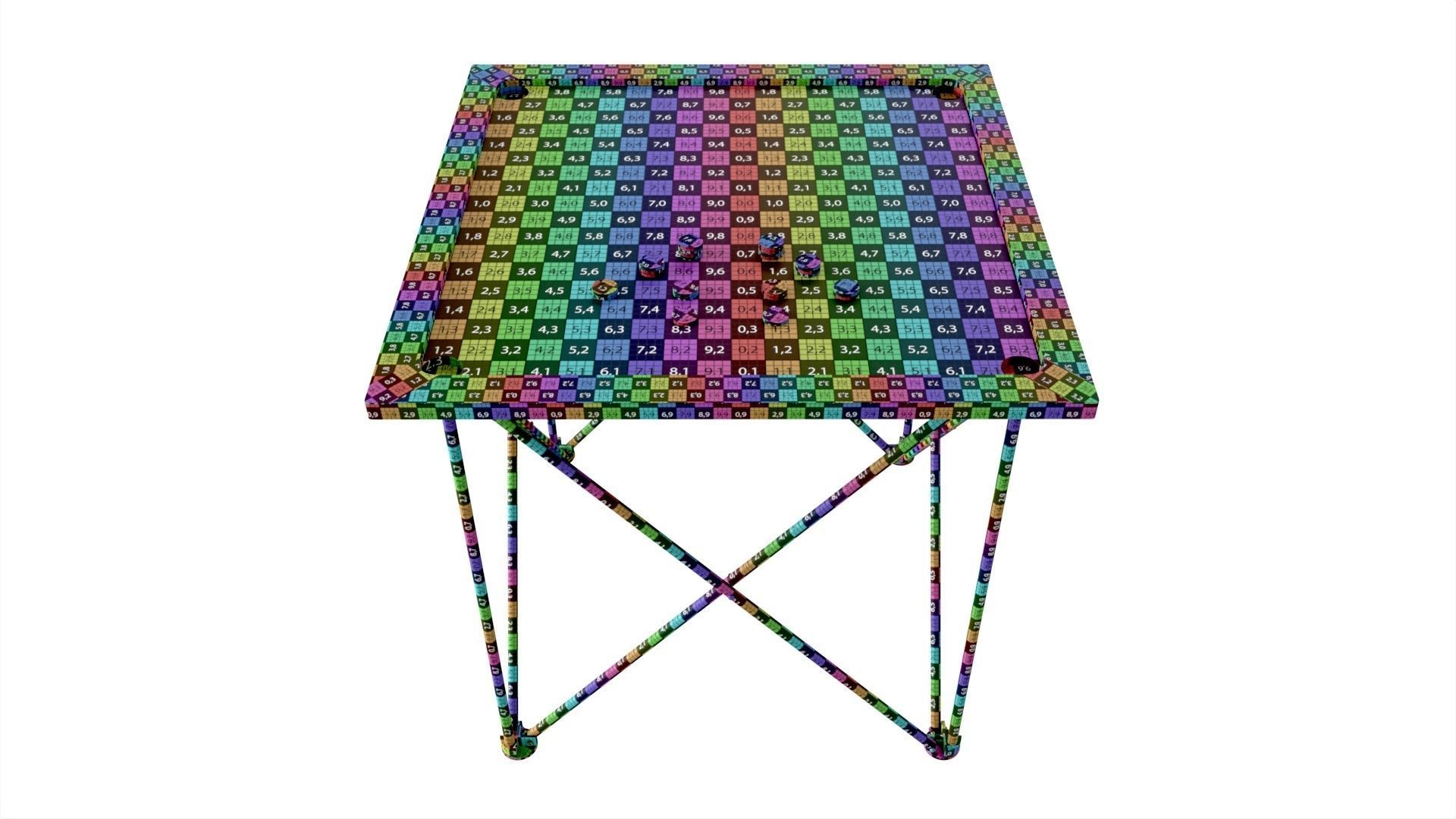 Carrom Board Table Game 3D model_9