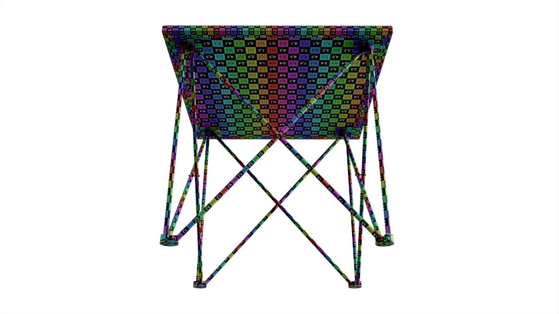 Carrom Board Table Game 3D model_10