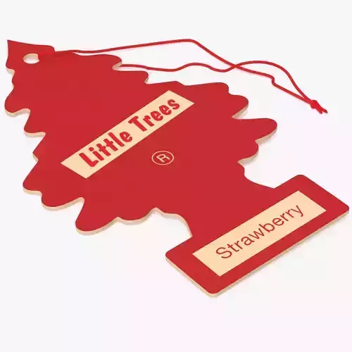 Little Trees Car Freshener Strawberry Scent 3D model