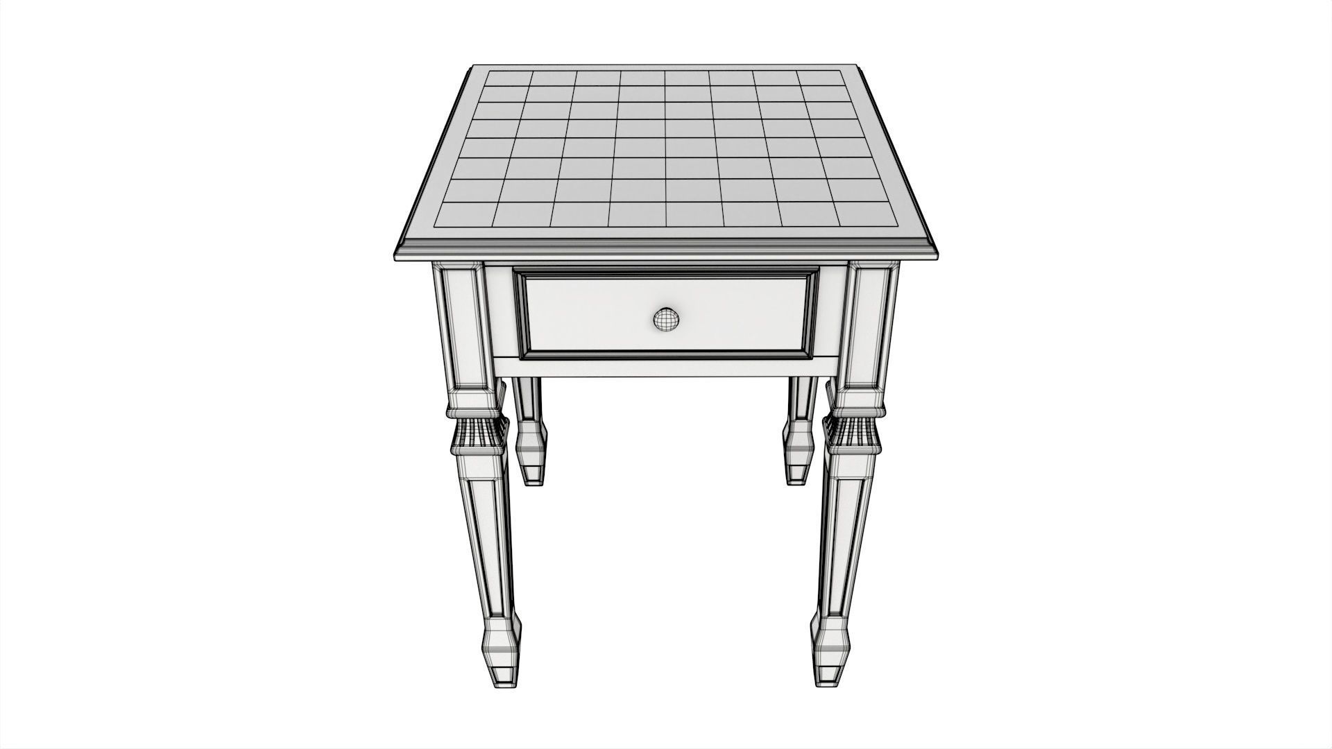 Chess Gaming Table Board Strategy Game 3D model_5