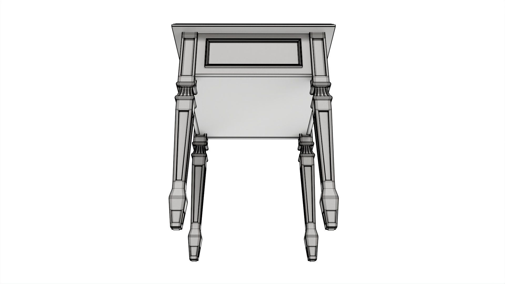 Chess Gaming Table Board Strategy Game 3D model_6