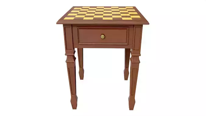 Chess Gaming Table Board Strategy Game 3D model