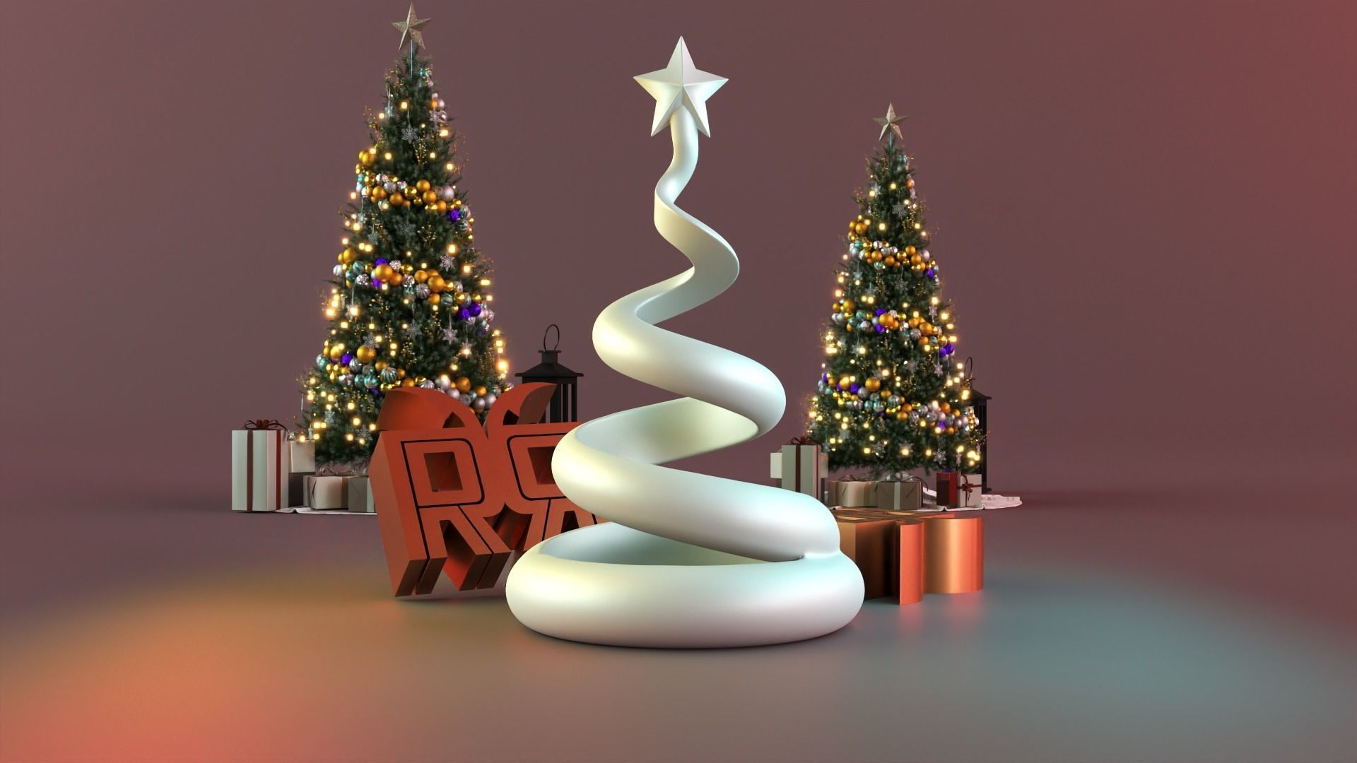 spiral Christmas Tree  3D print model_2
