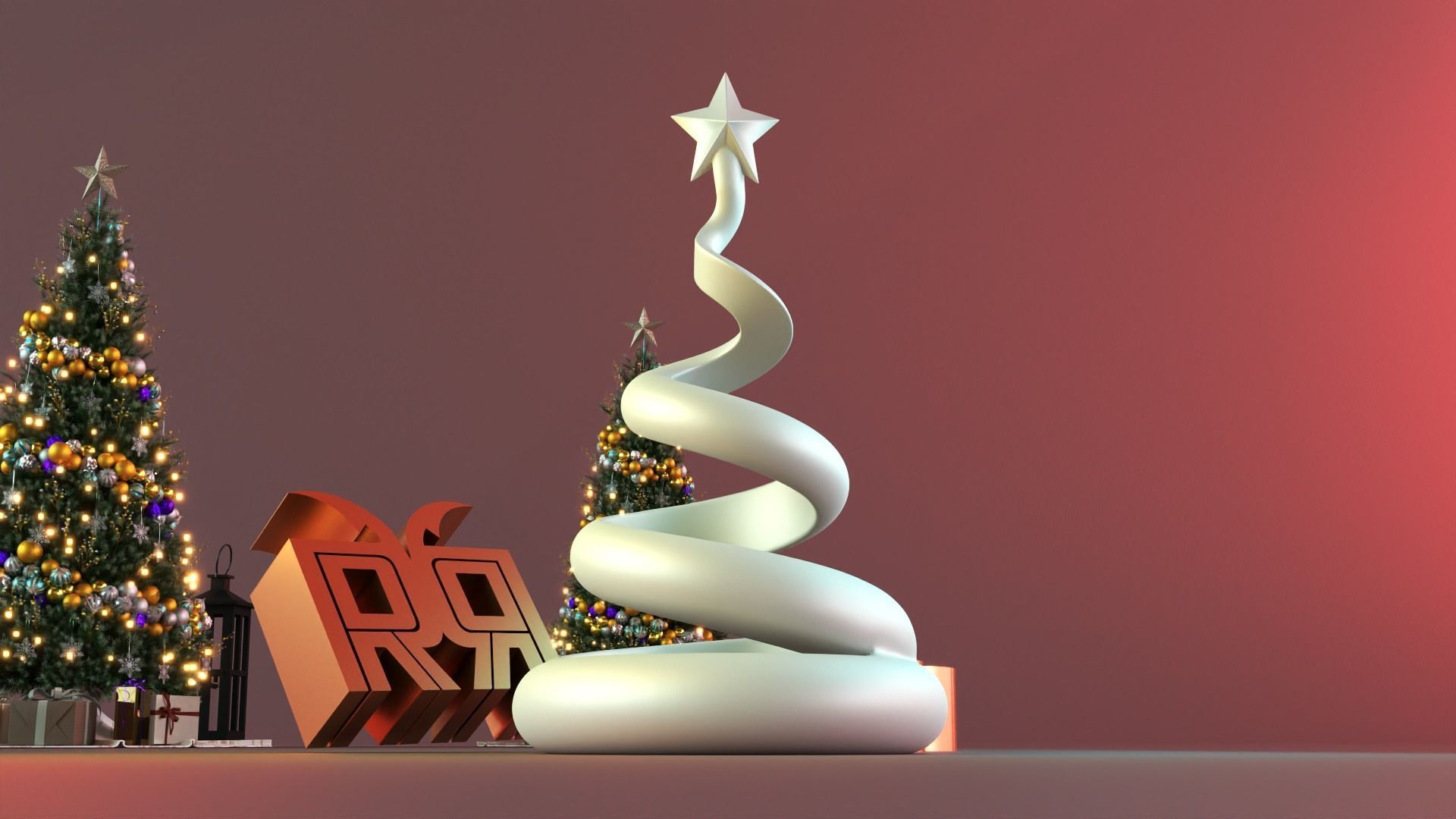 spiral Christmas Tree  3D print model_6