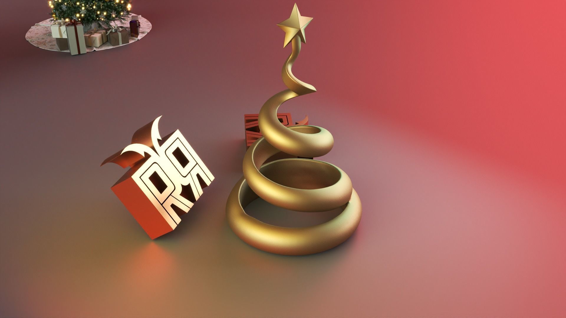 spiral Christmas Tree  3D print model_8