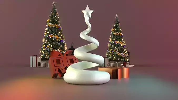 spiral Christmas Tree  3D print model