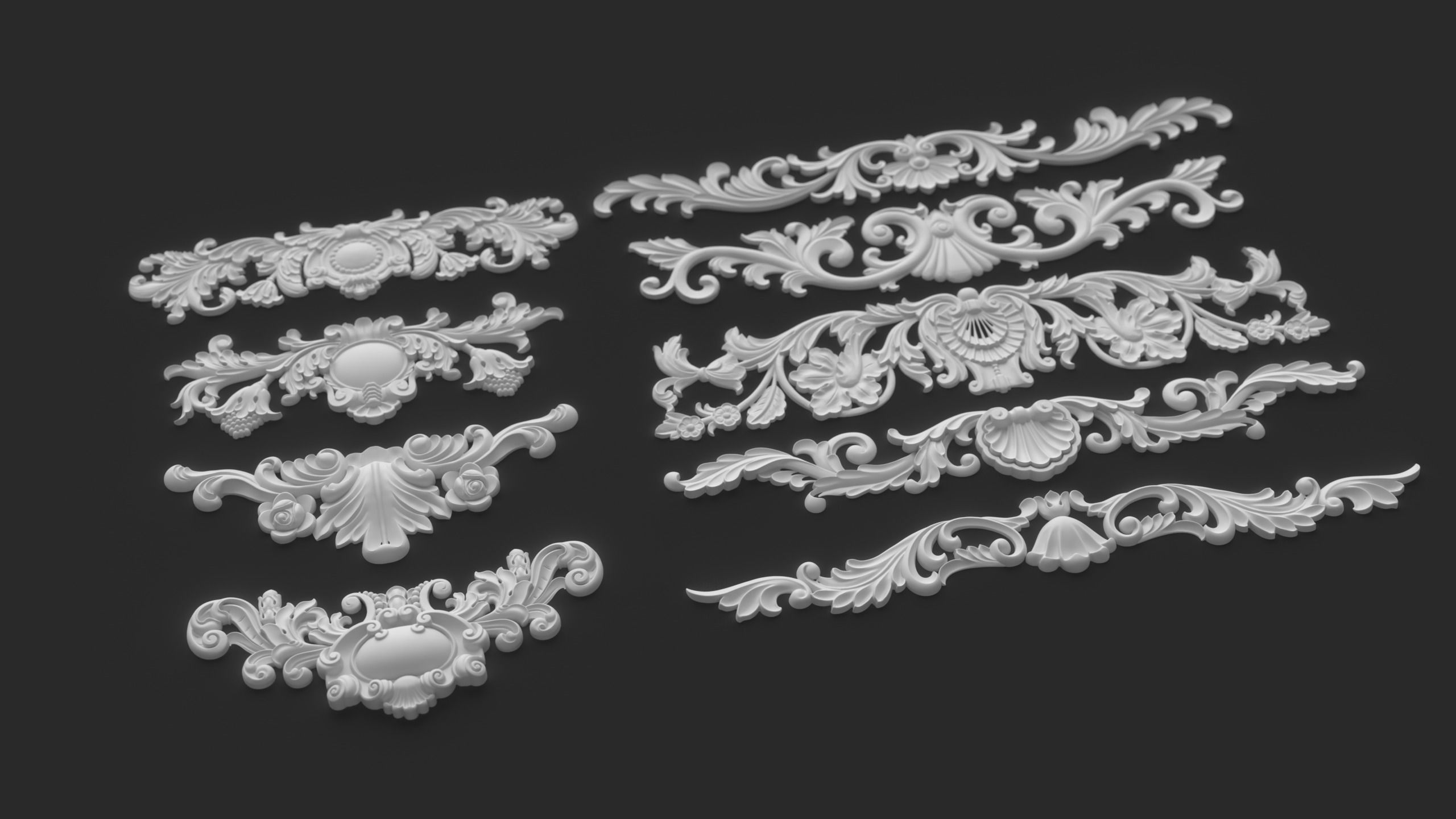 CNC Sculpted Ornament Pack Vol 8 3D print model_1