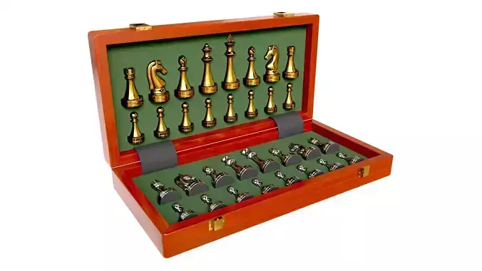 Chess Pieces Board Open inside