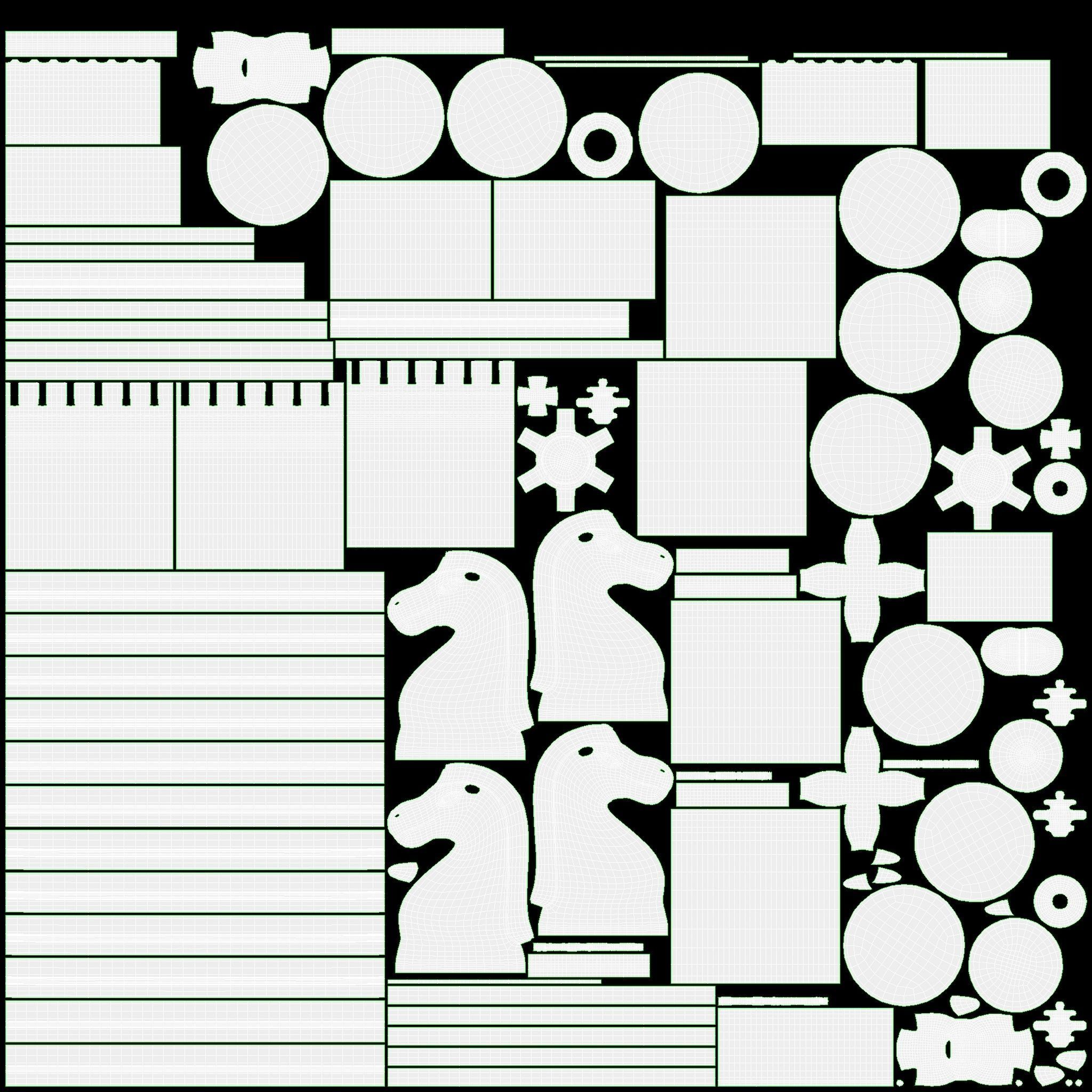 Chess Pieces Board Open Ready To Play 3D model_15