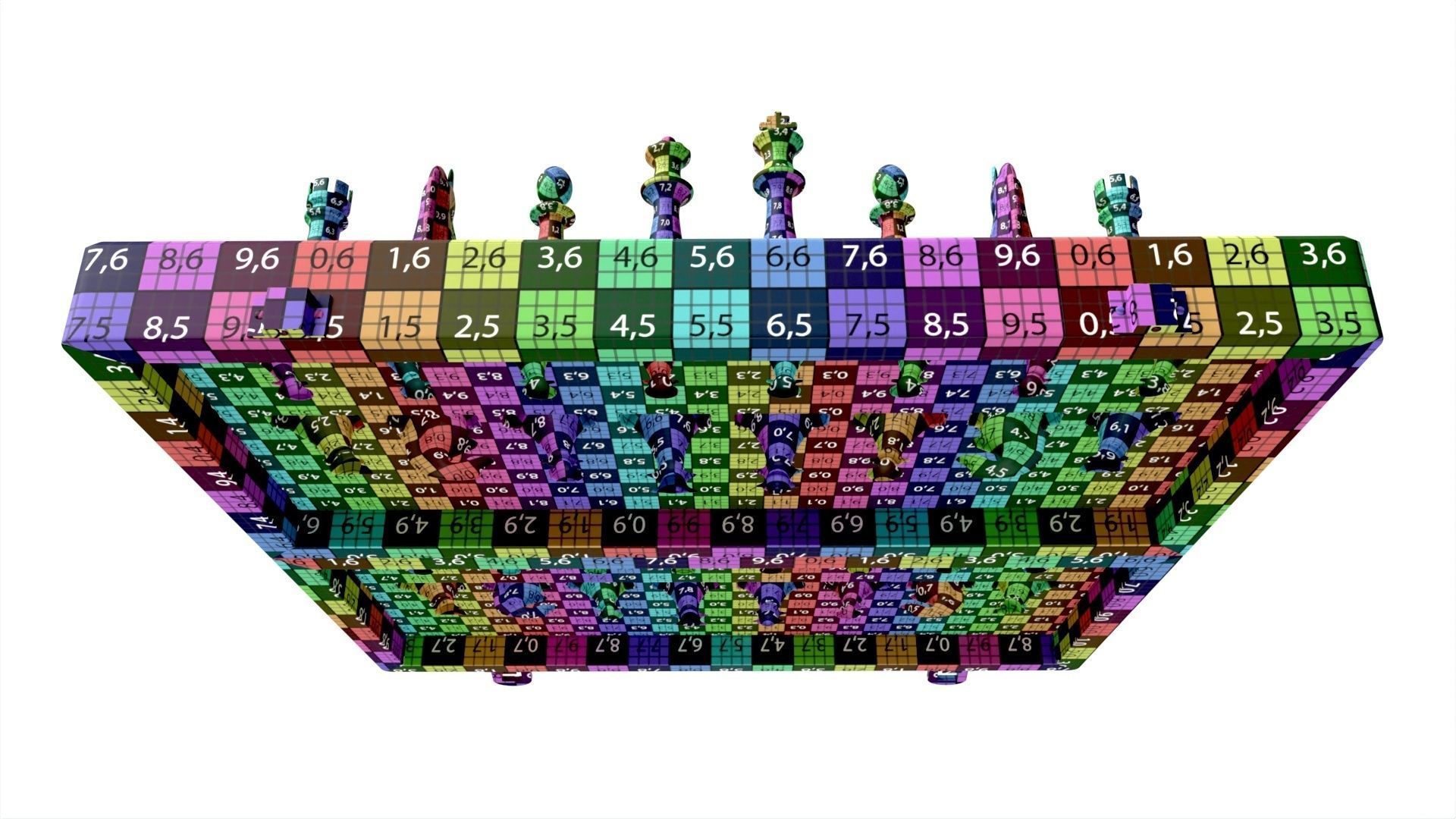 Chess Pieces Board Open Ready To Play 3D model_11