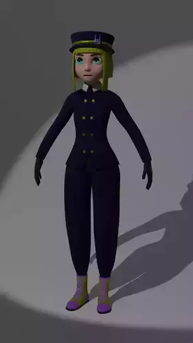 Julie Low-poly 3D model