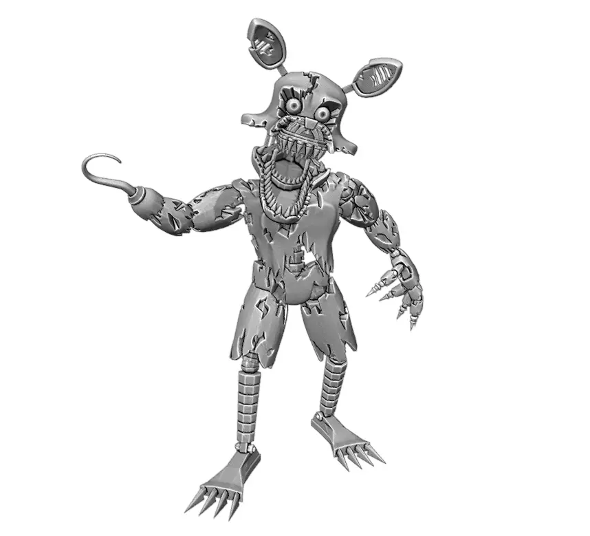 Nightmare foxy 3D print model_0