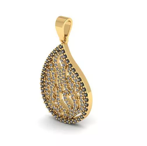 Fire pendant Model 4540 3D print model_0